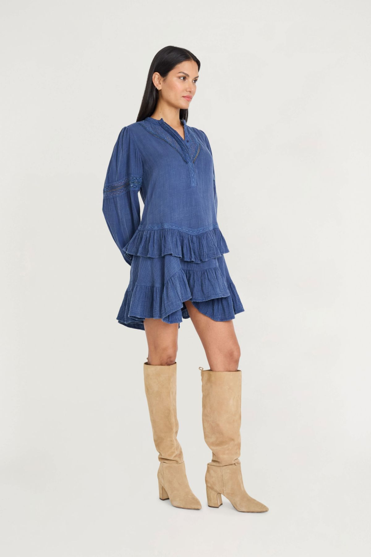 BUTTON FRONT MINI DRESS