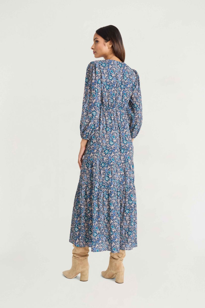 V NECK MAXI DRESS