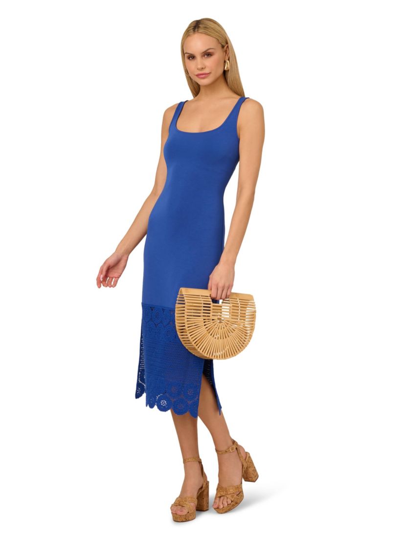 Crochet Sheath Midi Dress