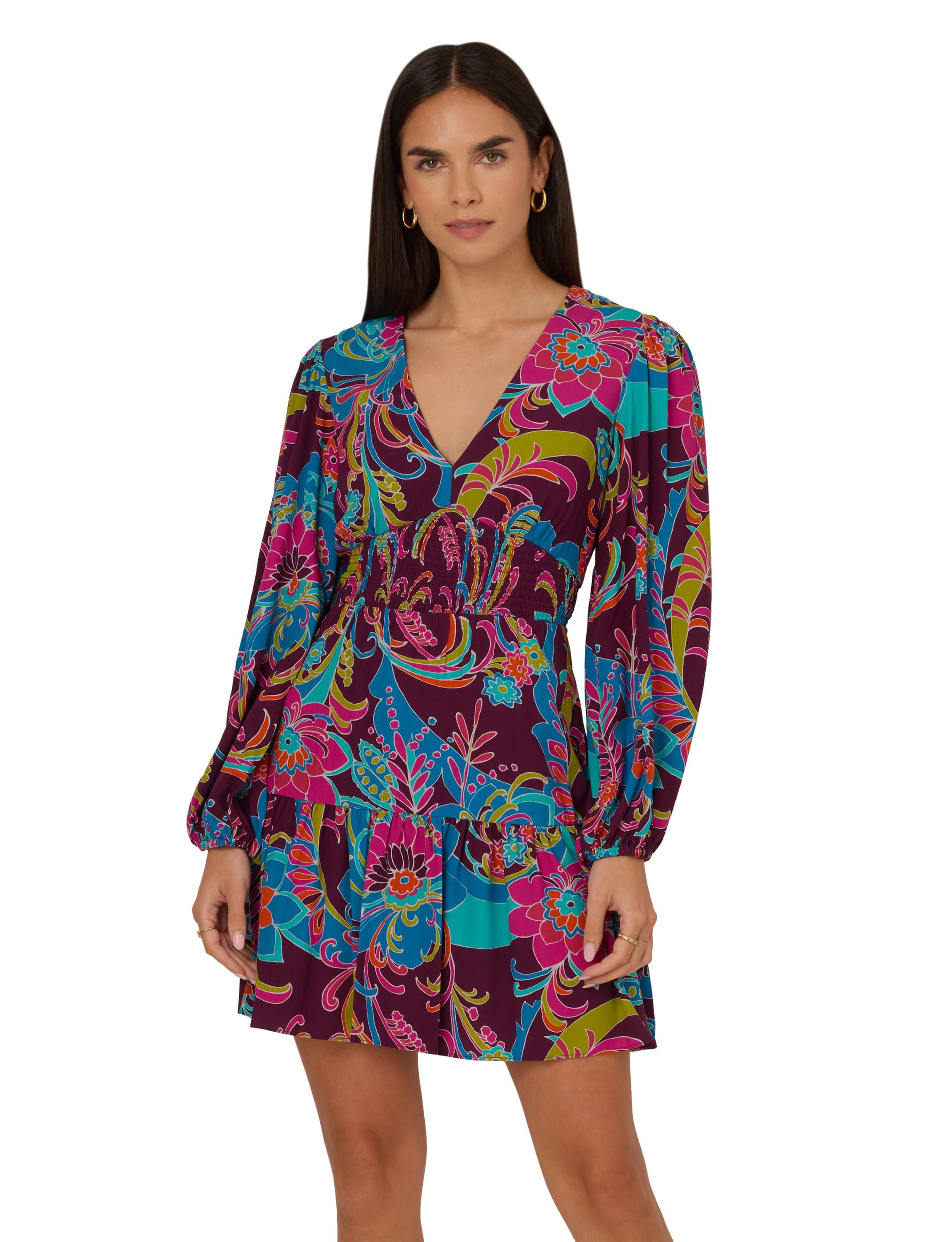 Printed Flounce Short Dress