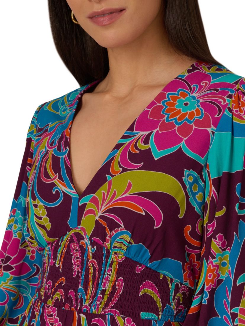 Printed Flounce Short Dress