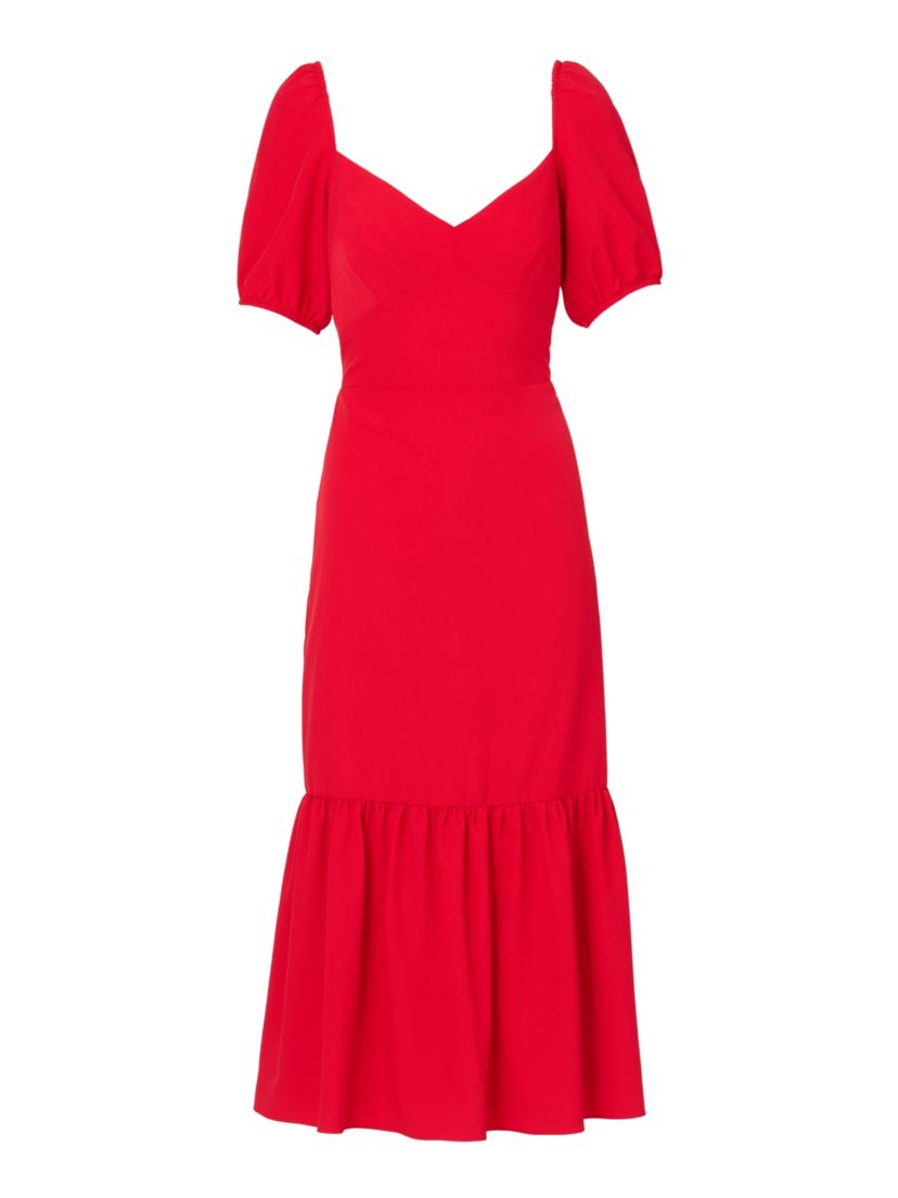 Puff Sleeve Midi Dress
