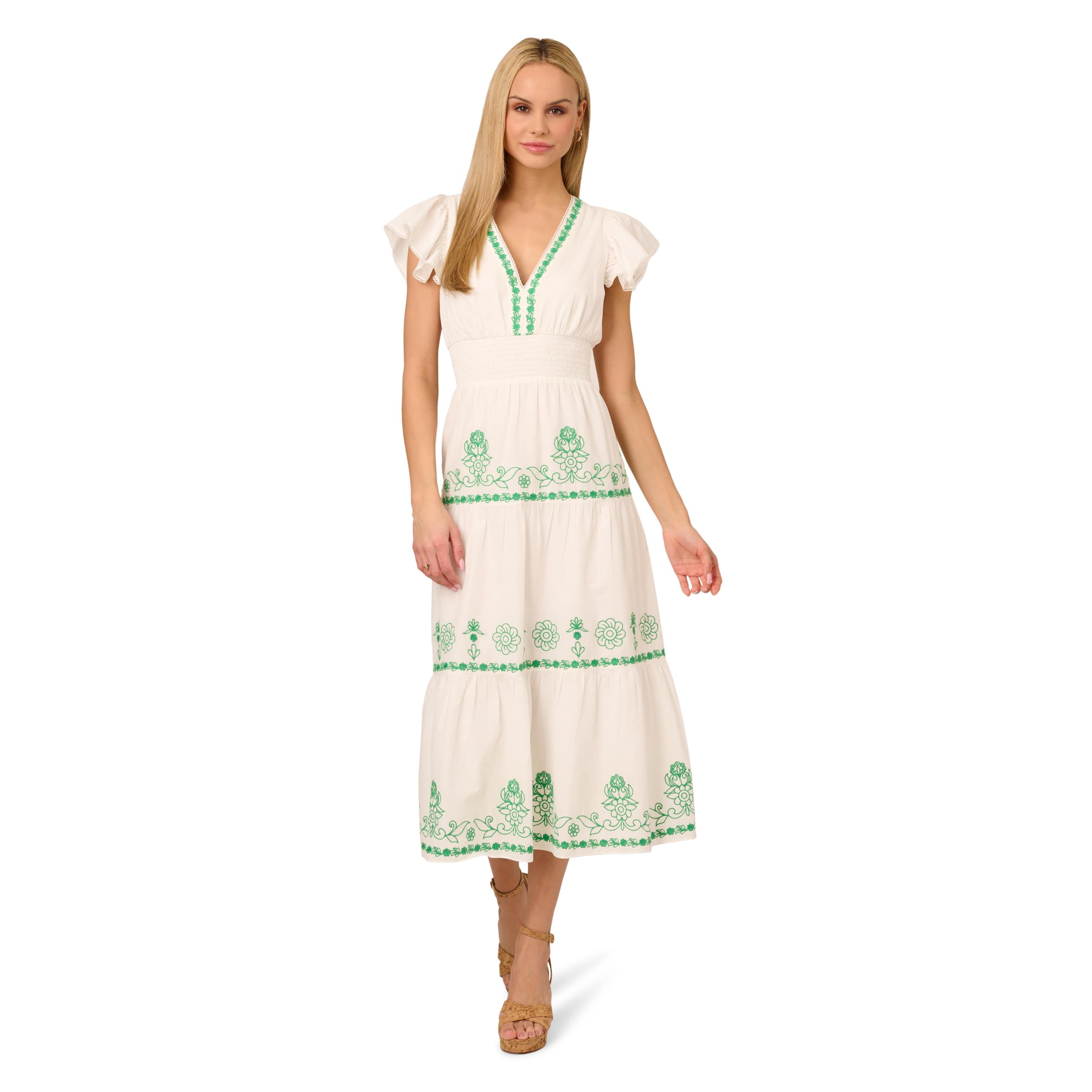 Smocked Waist Long Dress
