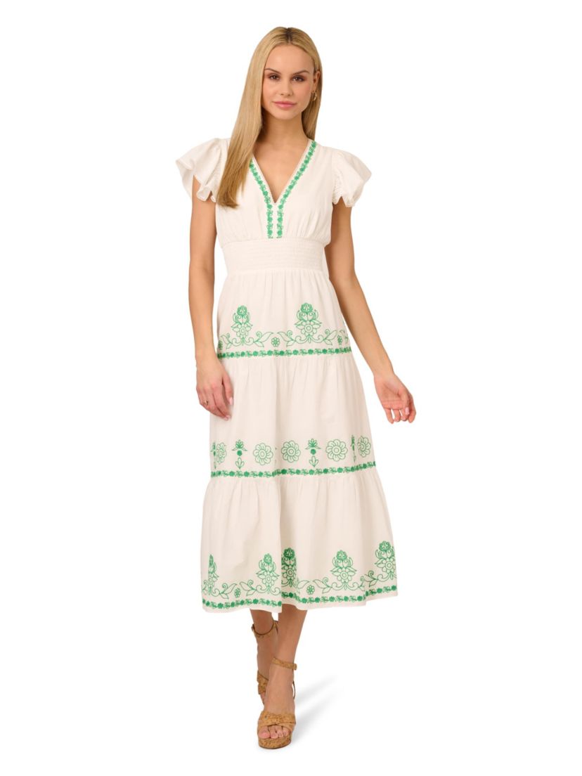 Smocked Waist Long Dress