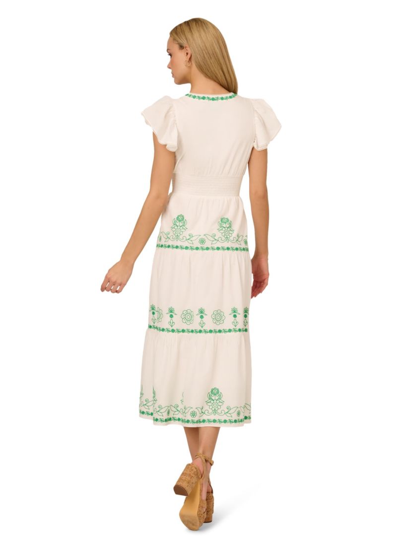 Smocked Waist Long Dress