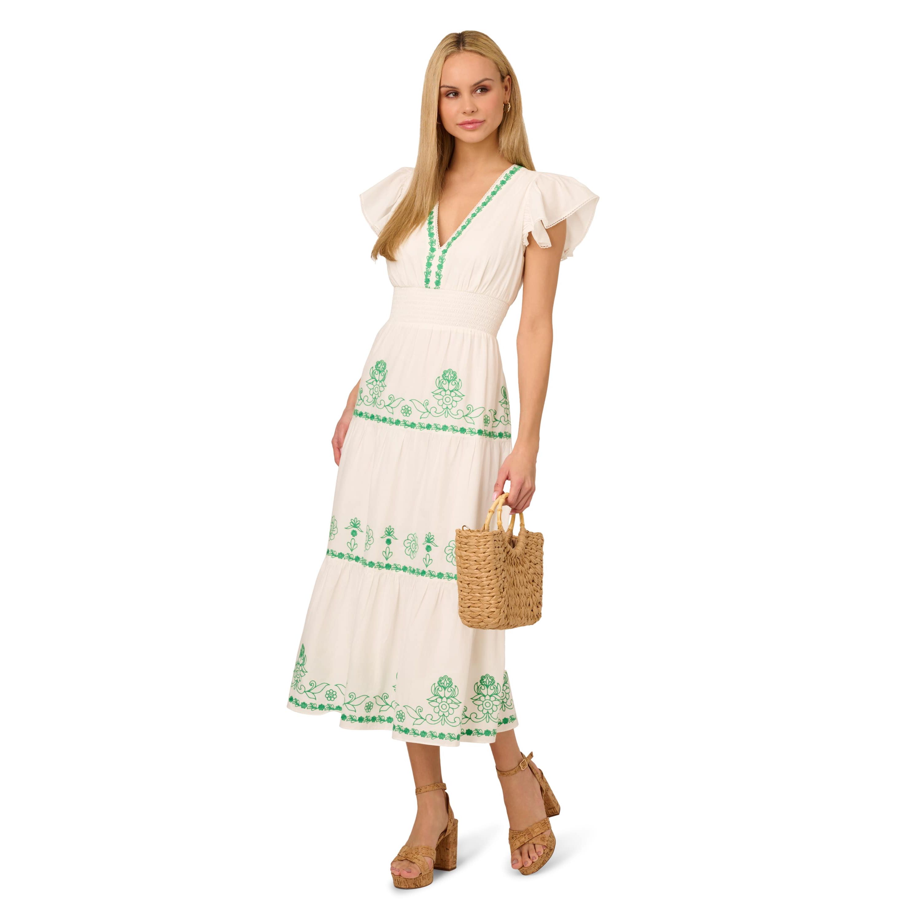 Smocked Waist Long Dress