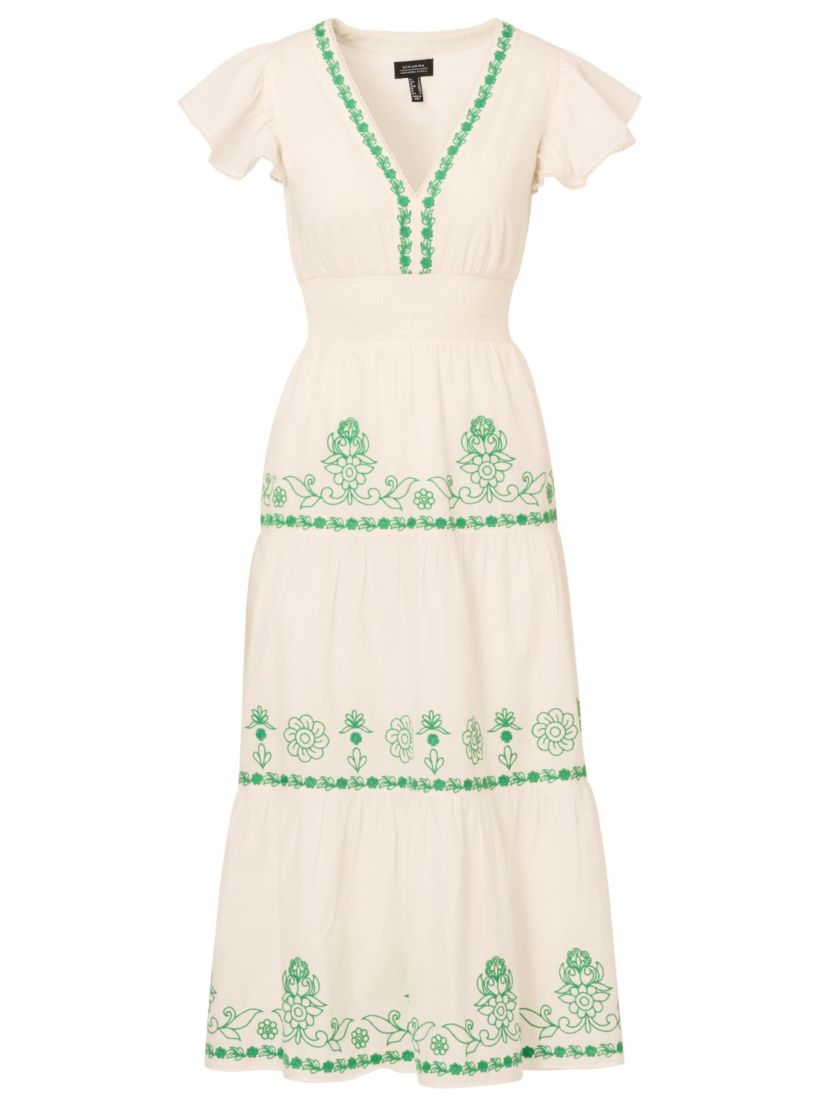 Smocked Waist Long Dress