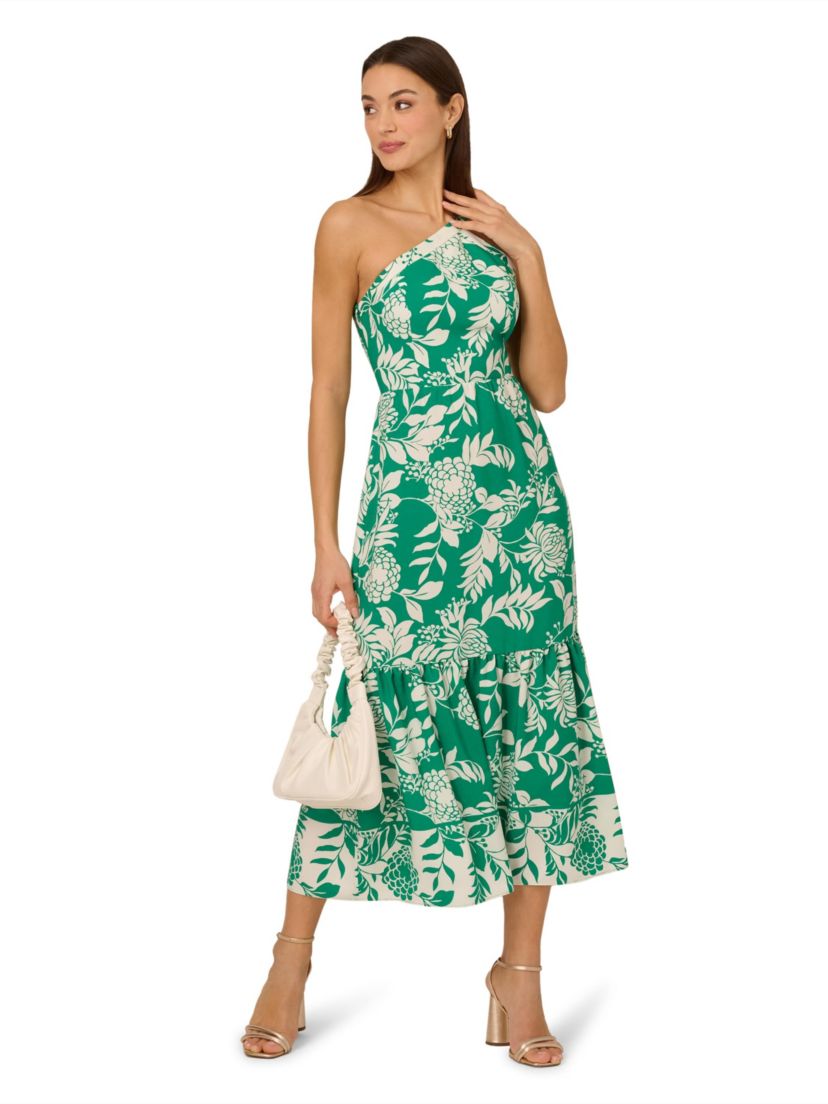 One Shoulder Midi Dress