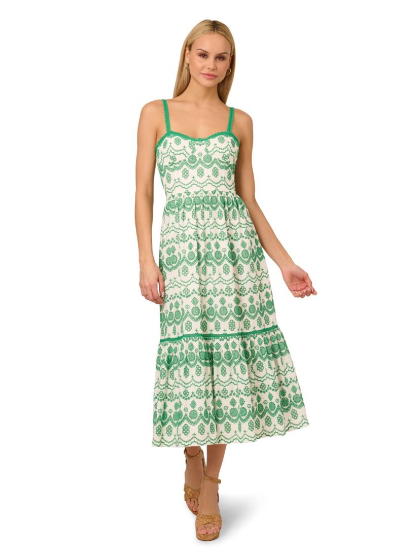 Eyelet Midi Dress