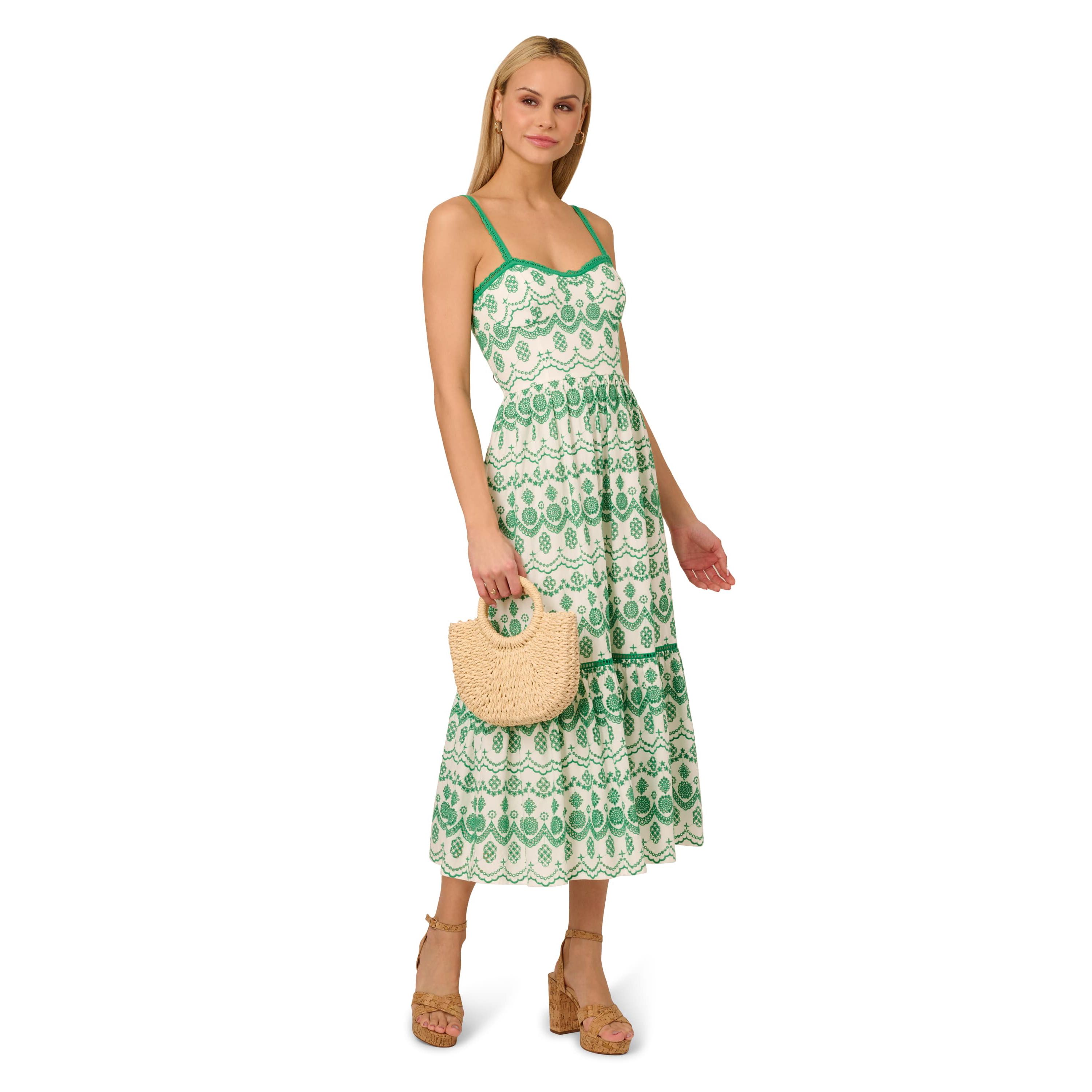 Eyelet Midi Dress