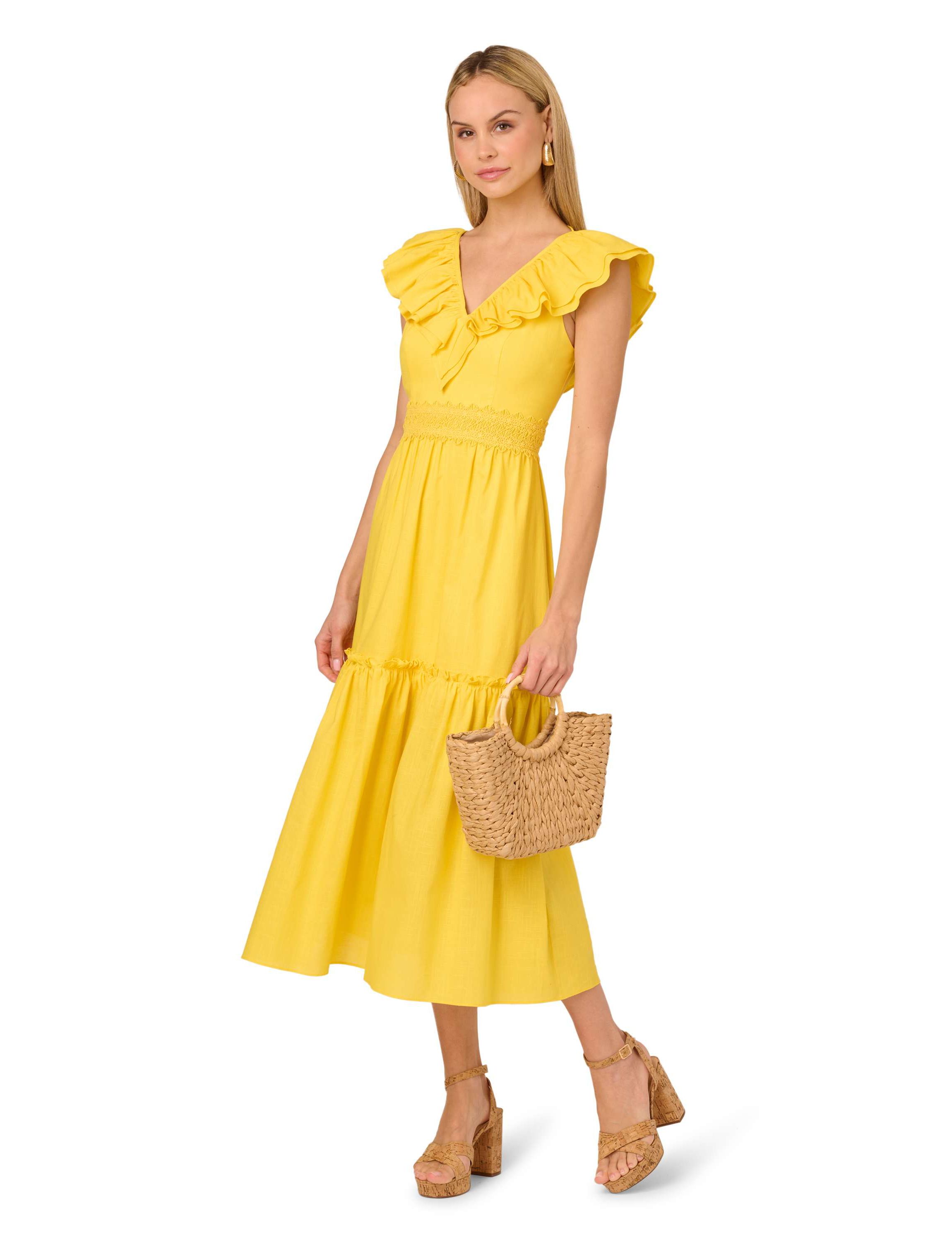 Ruffle Midi Dress
