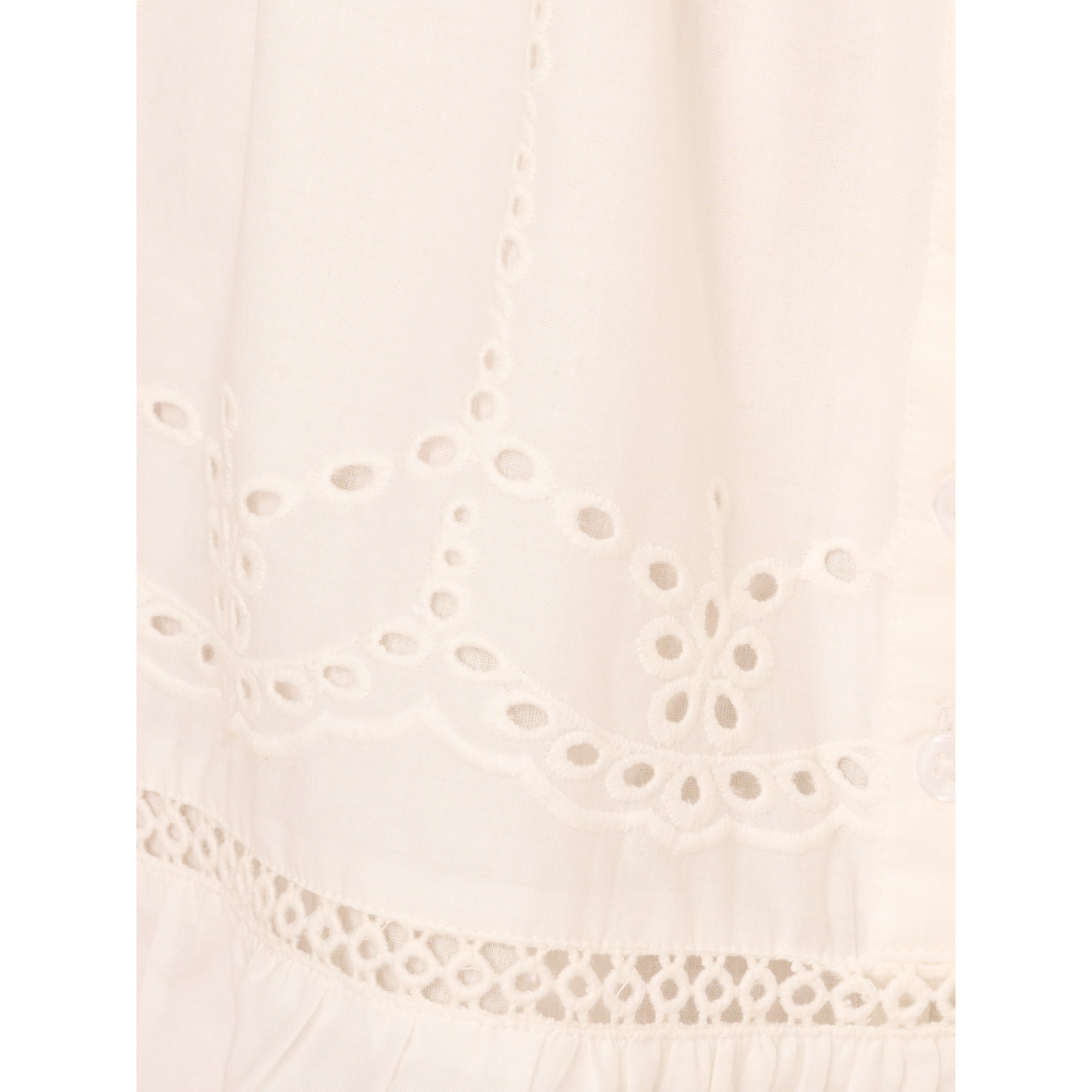 V Neck Short Eyelet Dress