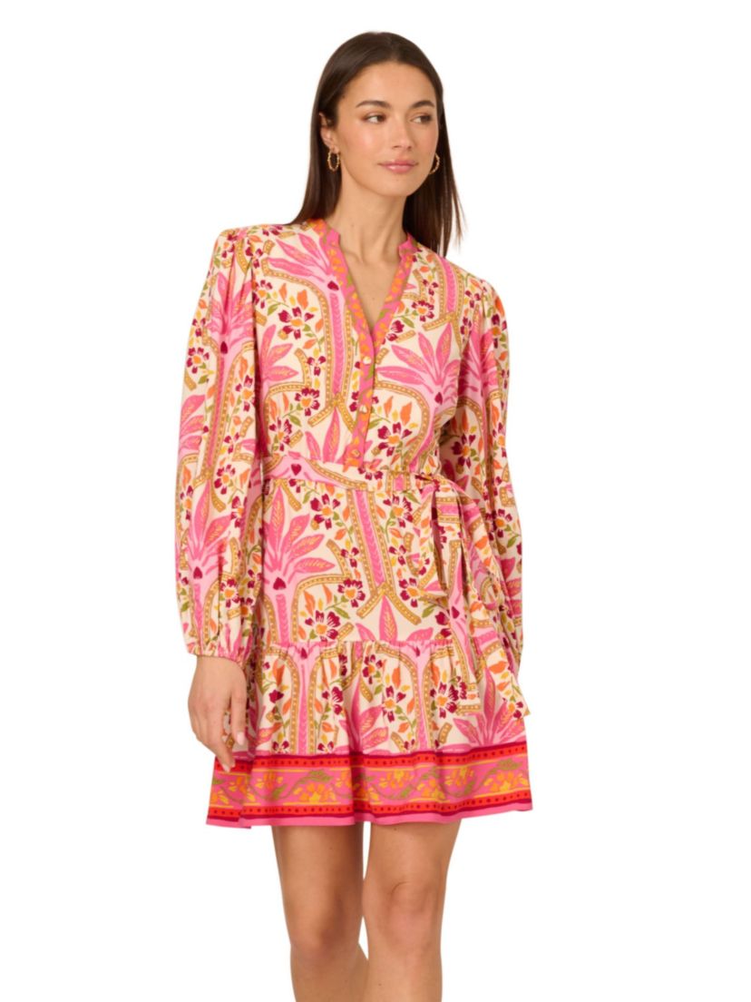 Printed Flounce Dress