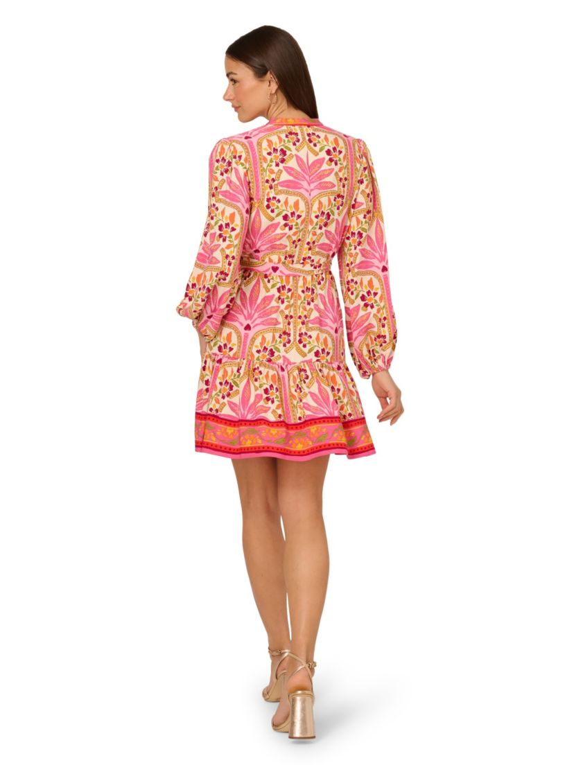 Printed Flounce Dress