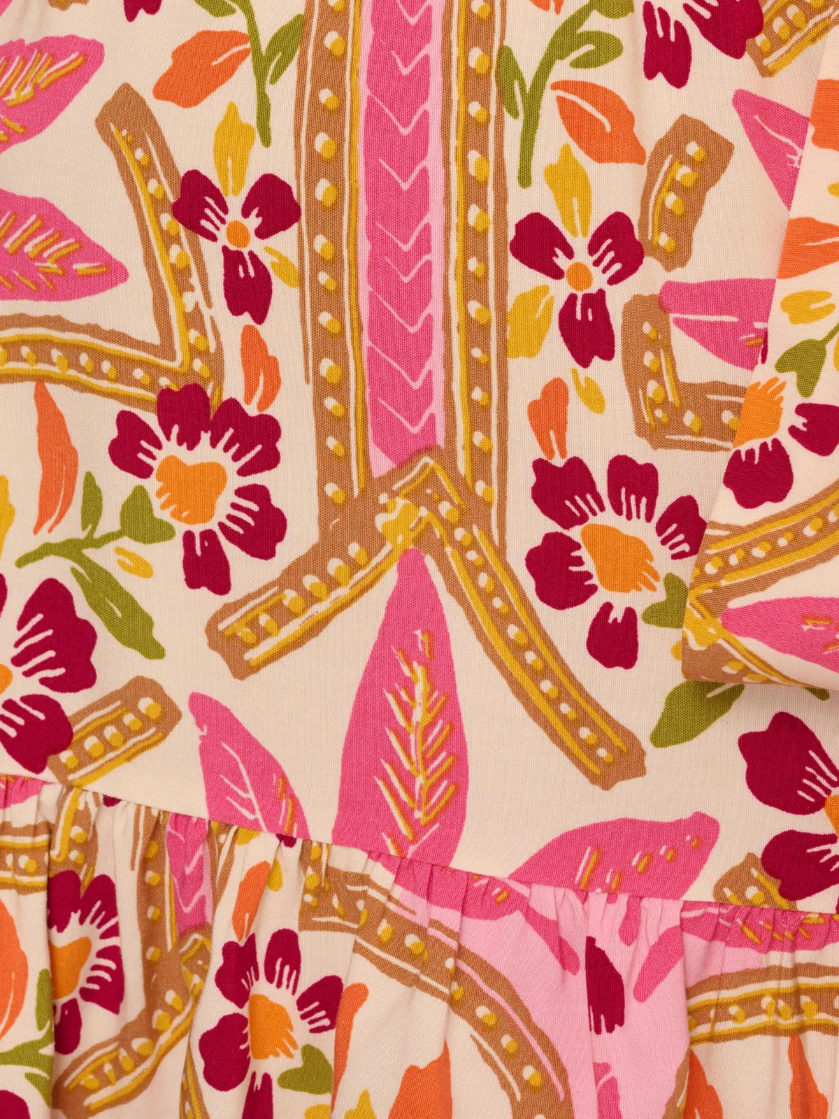 Printed Flounce Dress