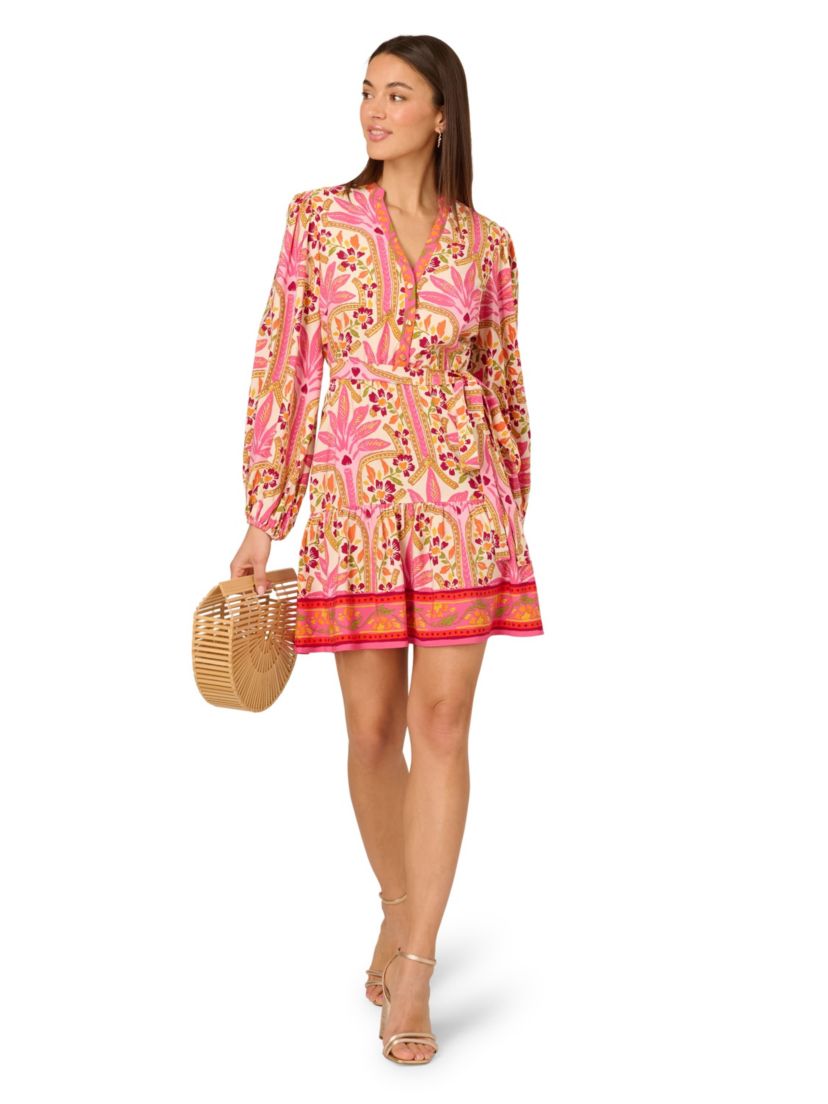 Printed Flounce Dress