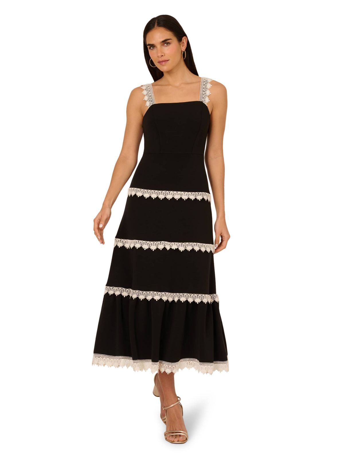 Knit Crochet Trim Dress