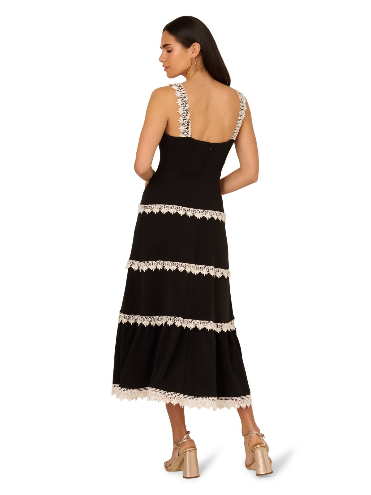 Knit Crochet Trim Dress