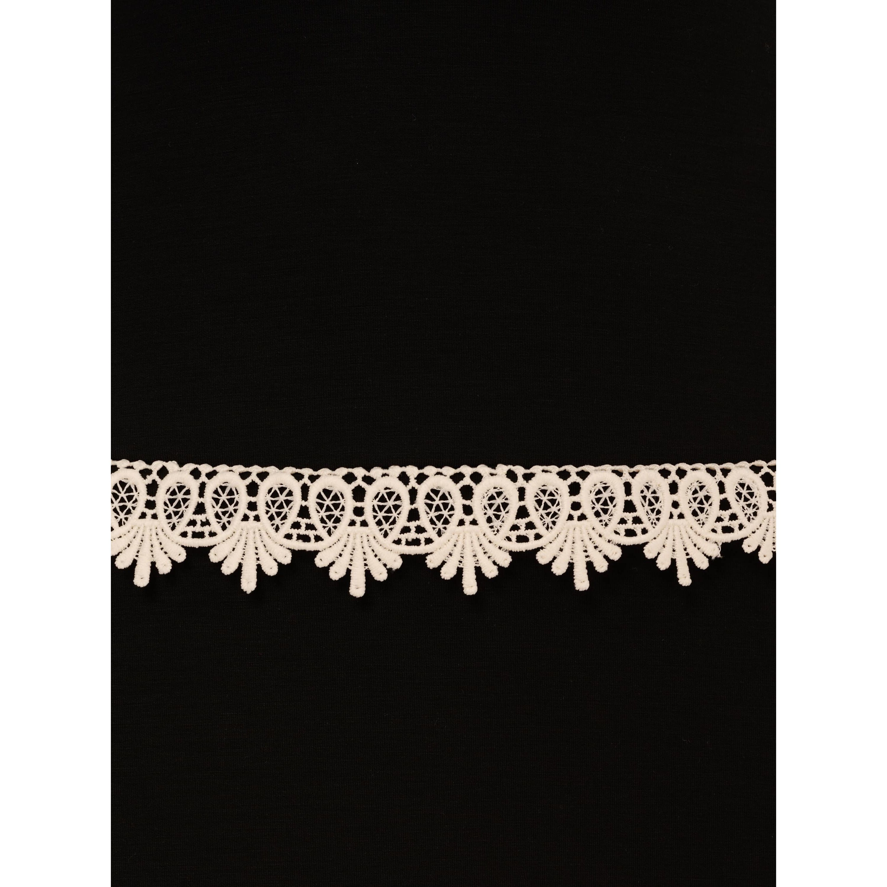 Knit Crochet Trim Dress