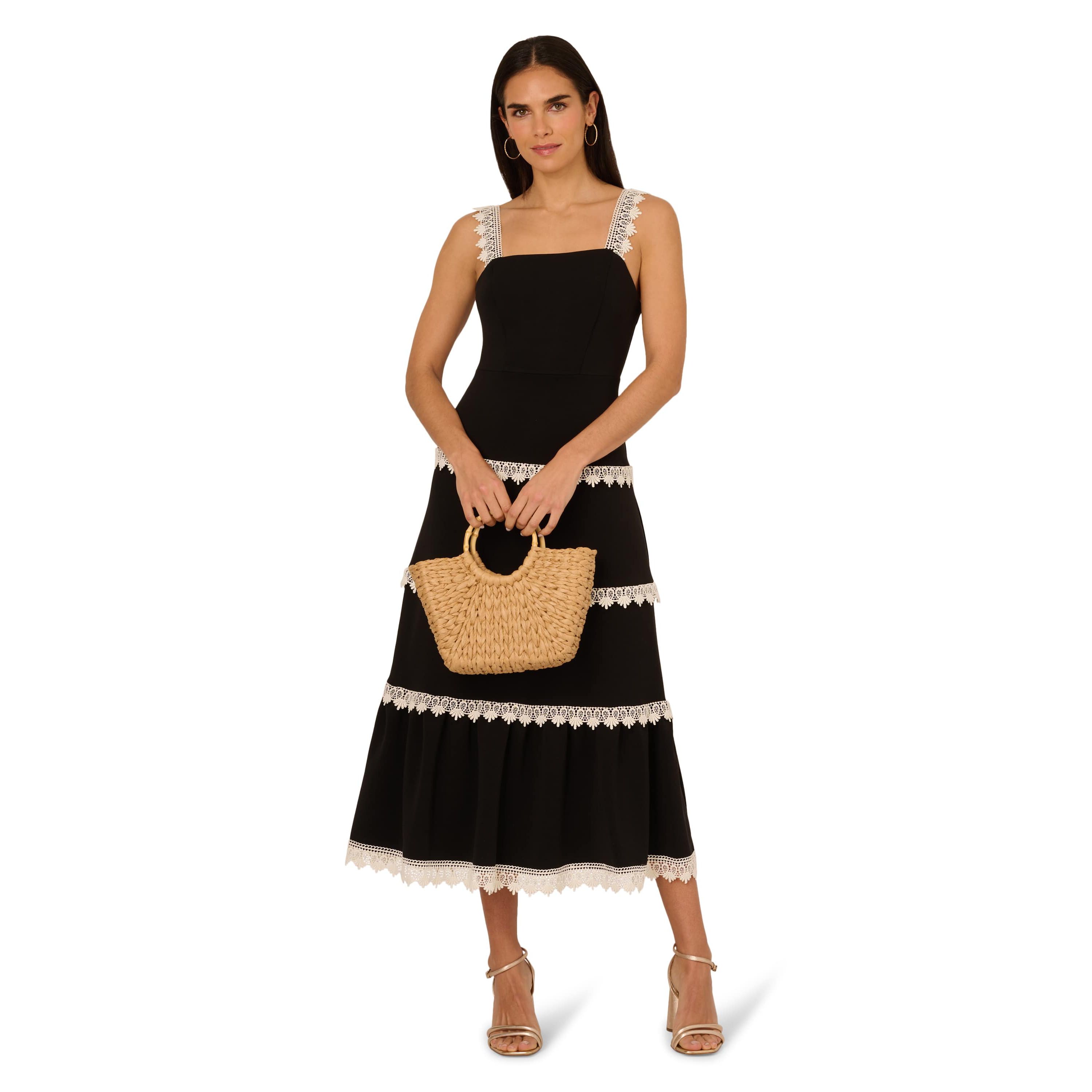 Knit Crochet Trim Dress