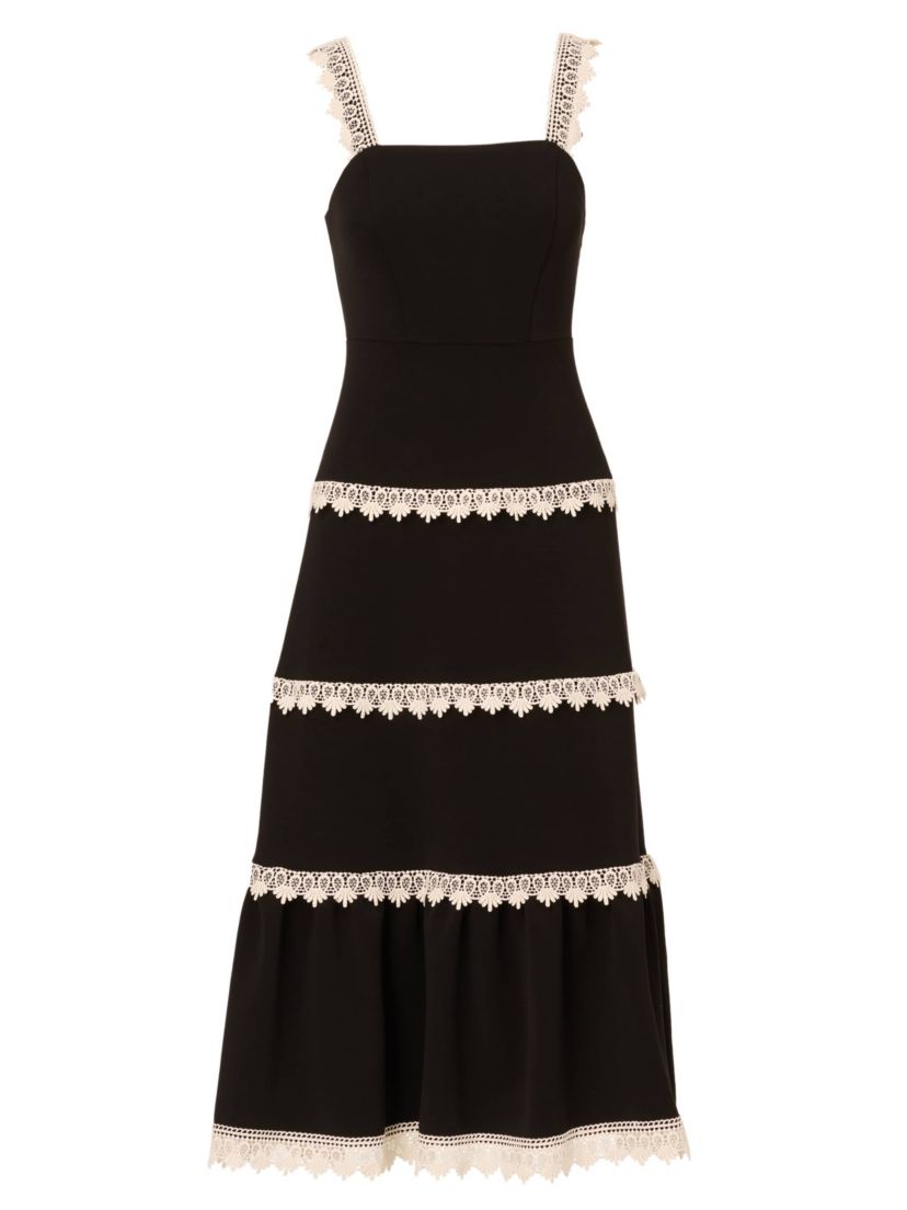 Knit Crochet Trim Dress