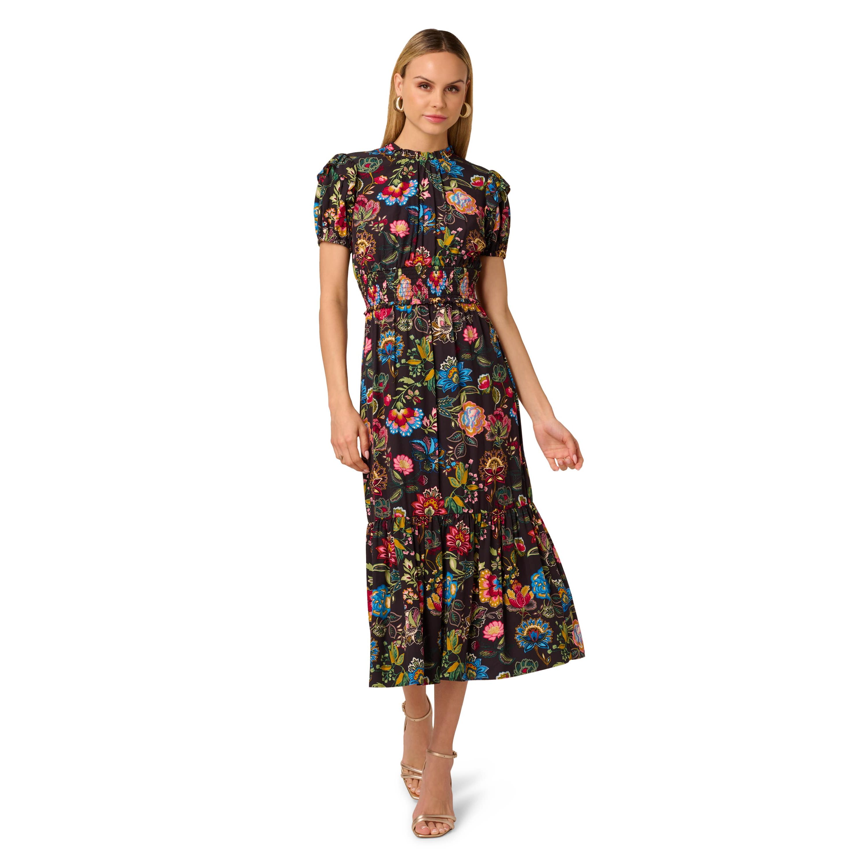 Printed Midi Dress