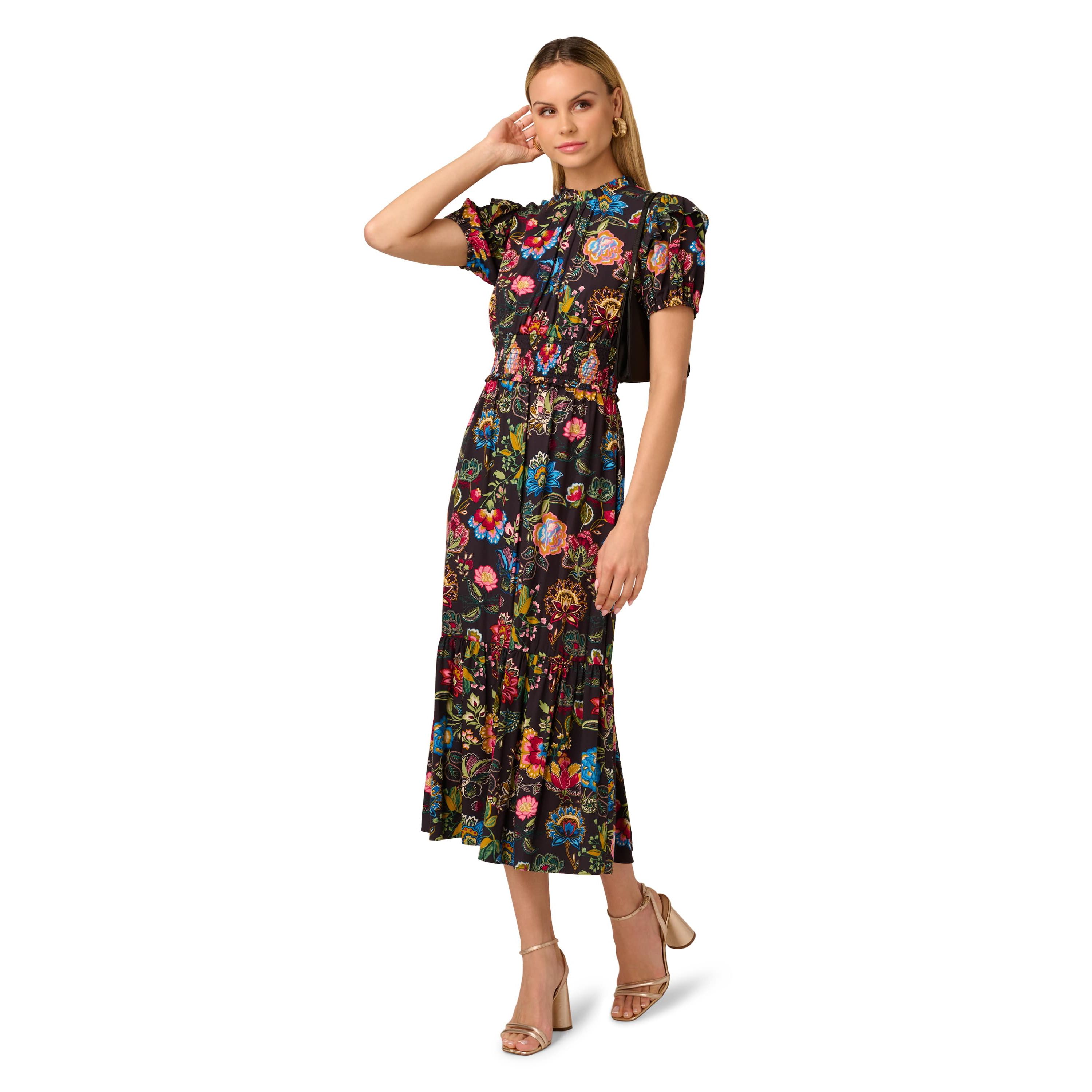 Printed Midi Dress