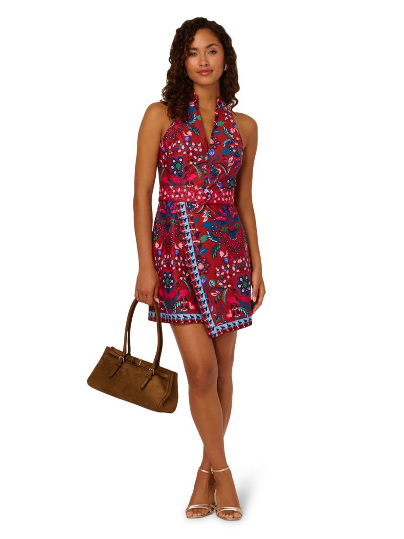 Halter Printed Short Dress