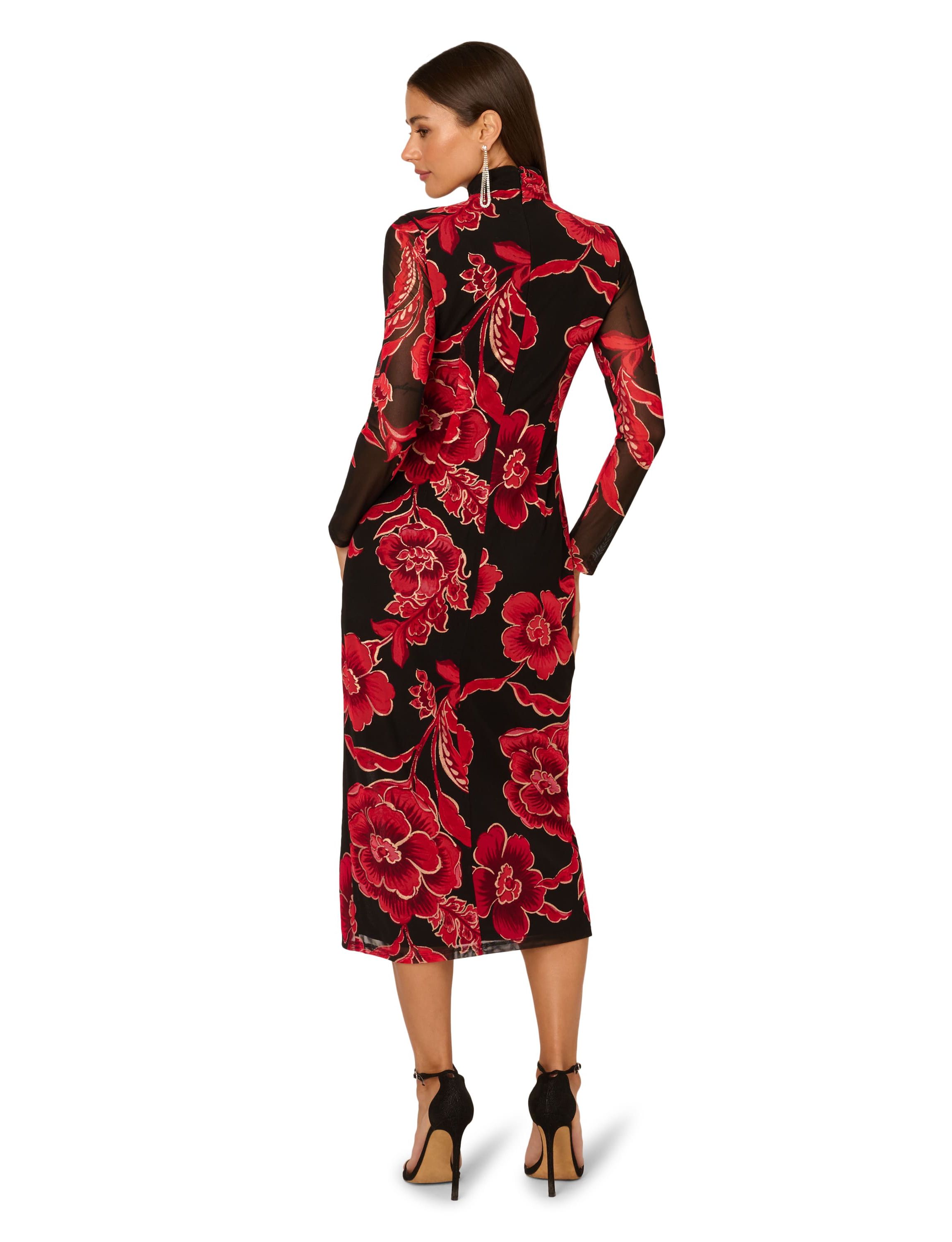 Mockneck Ruched Maxi Dress