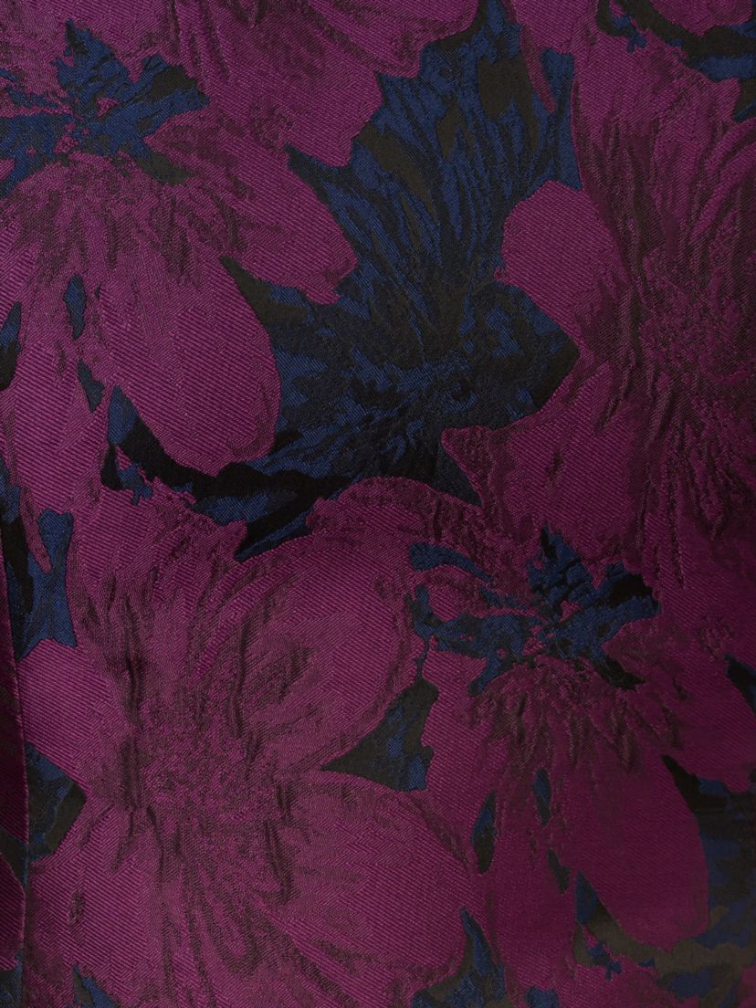 Jacquard Flounce Short Dress