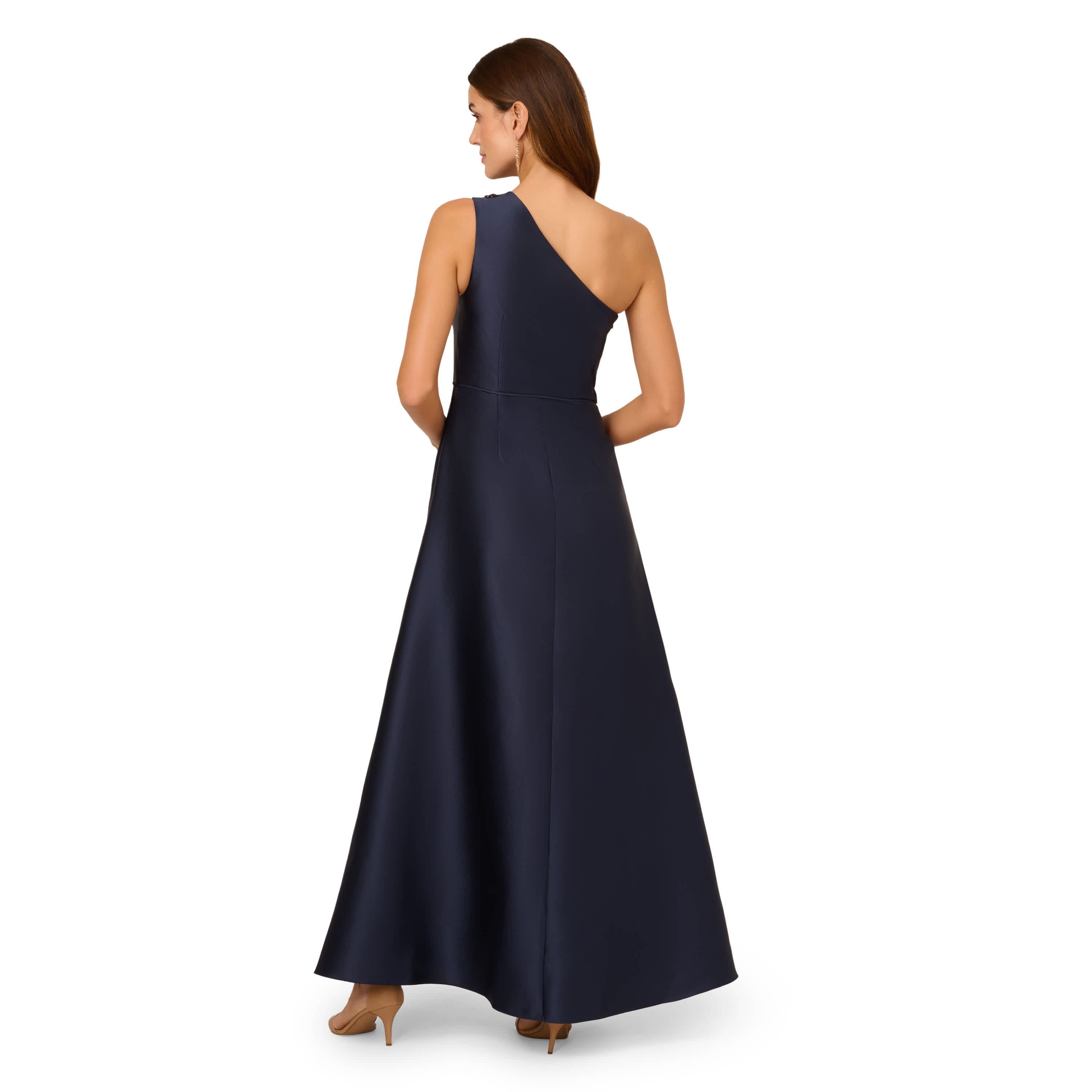 One Shoulder Mikado Gown