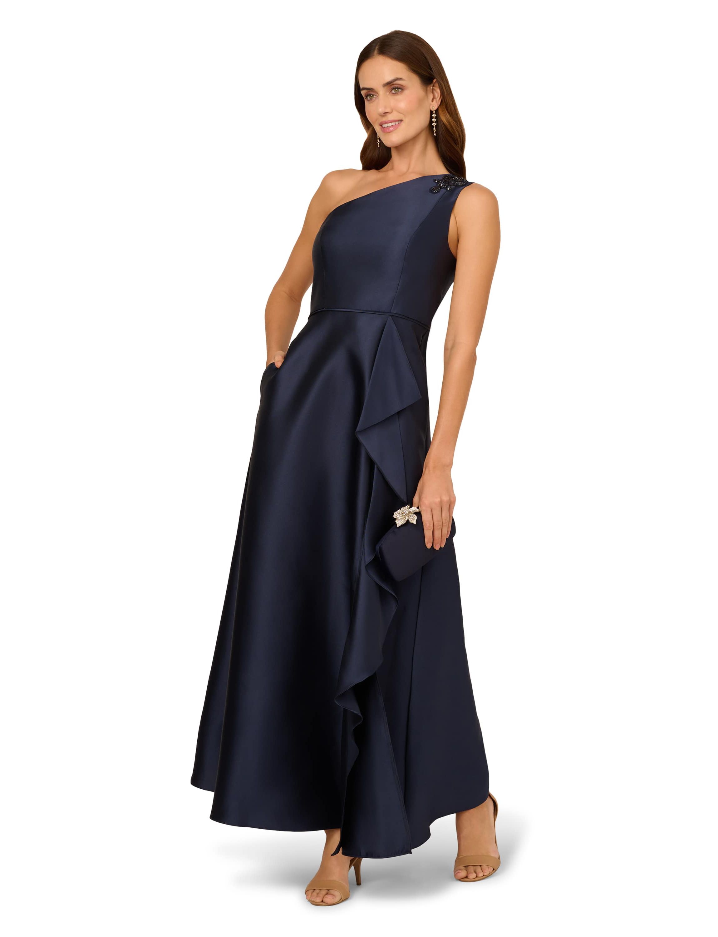 One Shoulder Mikado Gown