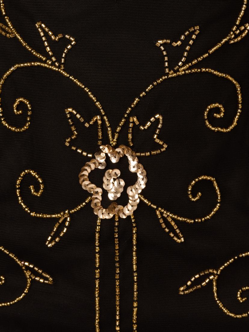 Beaded Illusion Neck Dress