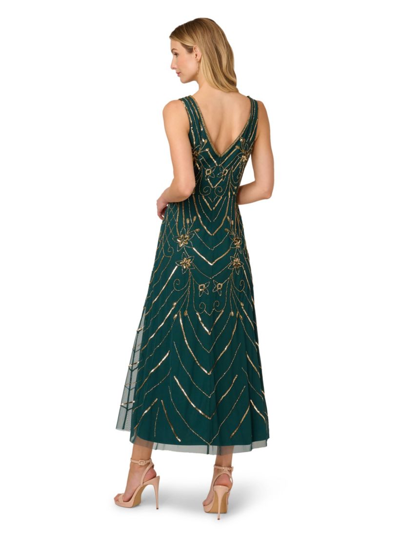 Beaded Mesh Dress