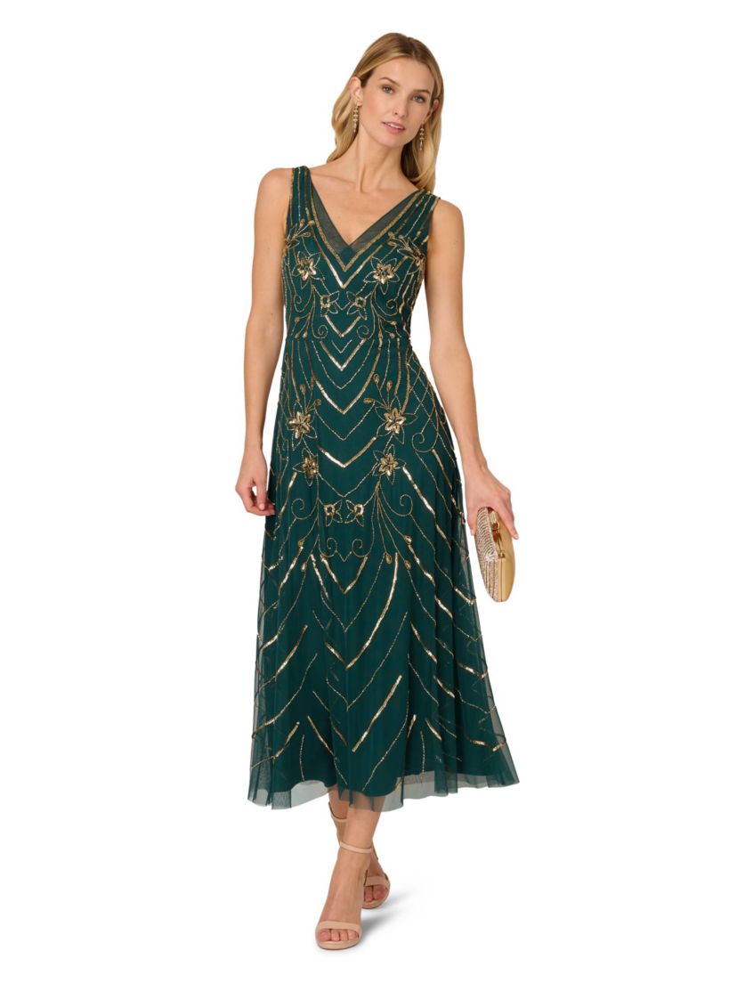 Beaded Mesh Dress