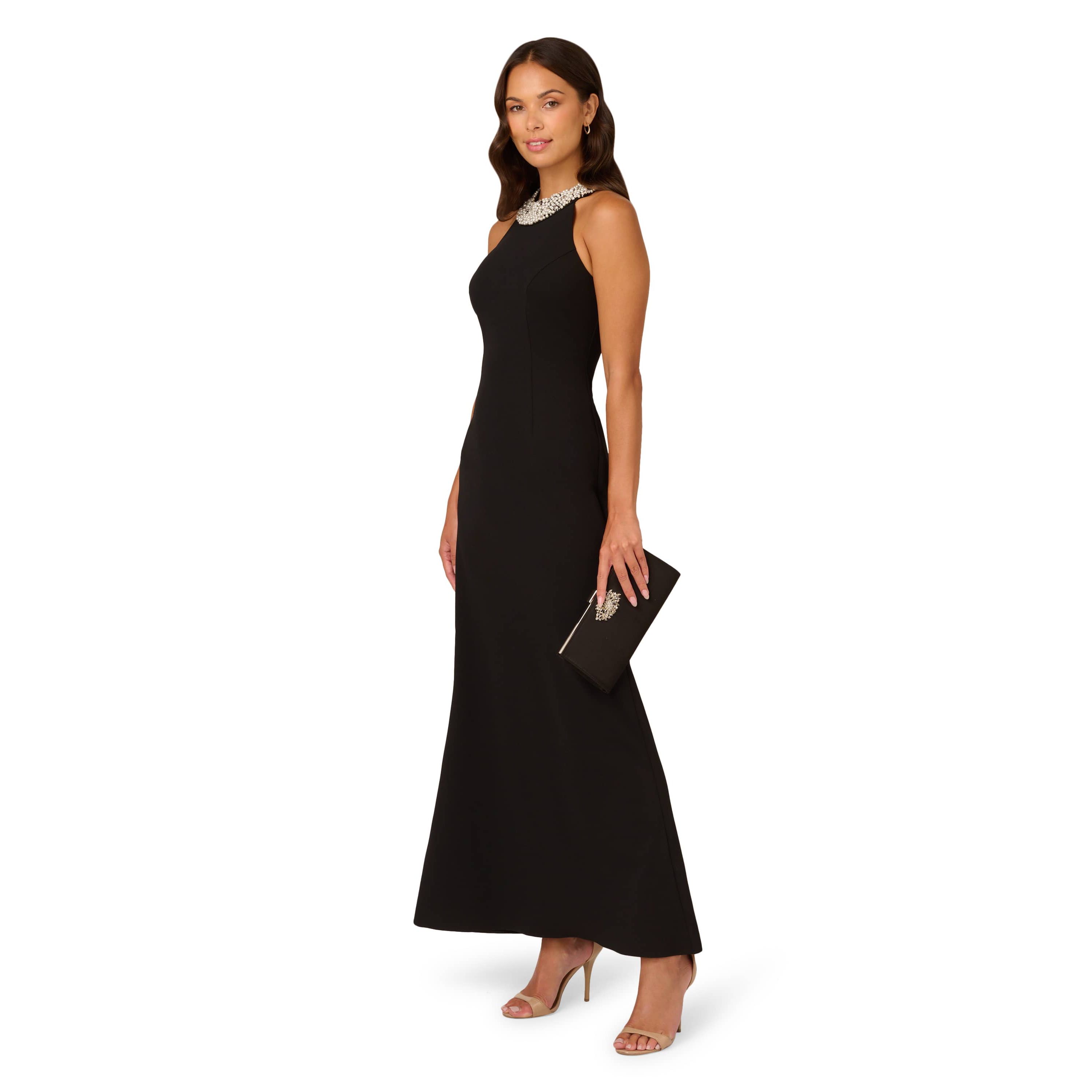 Beaded Halter Gown