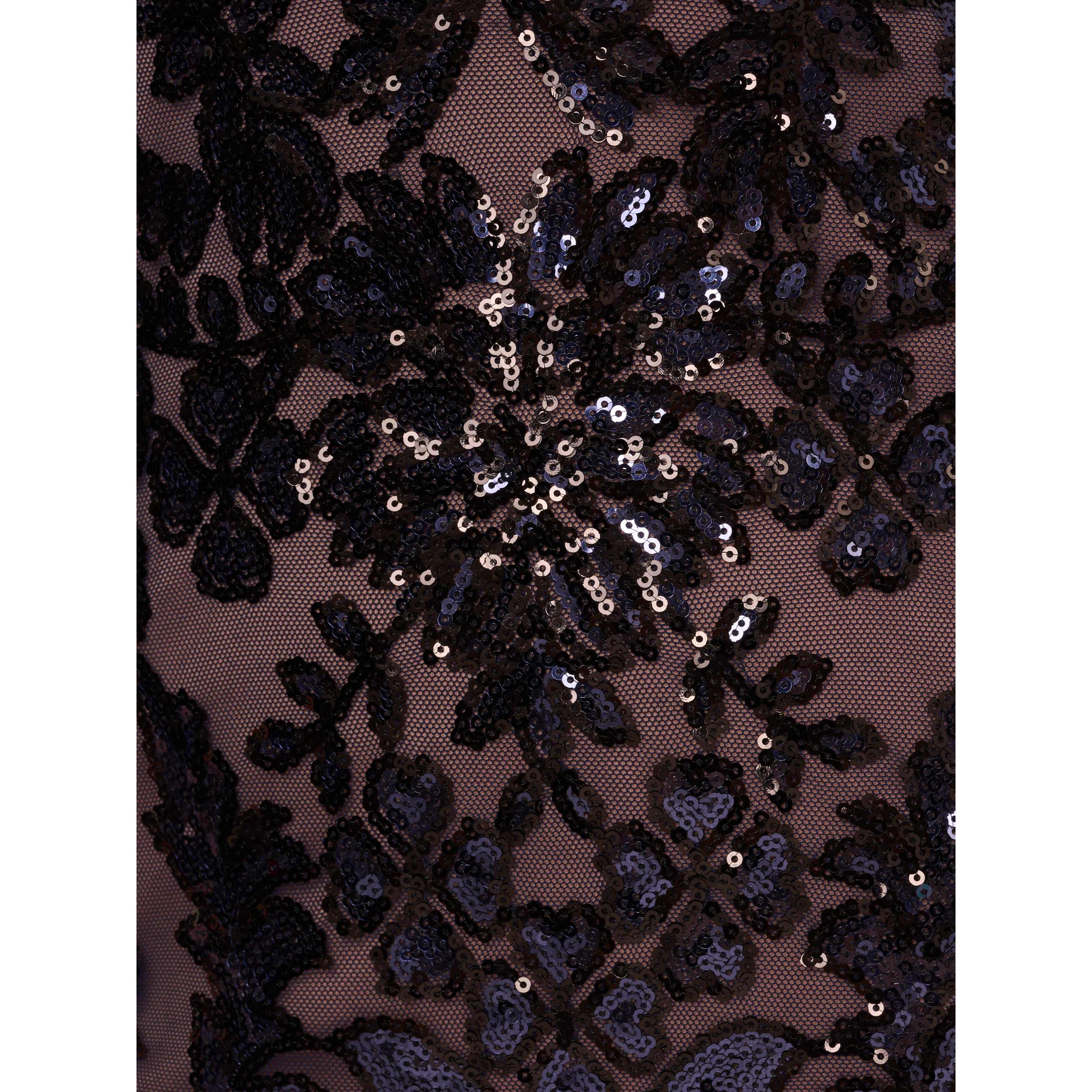 Beaded V-Neck Short Dress