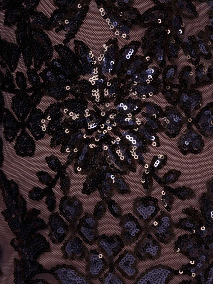 Beaded V-Neck Short Dress