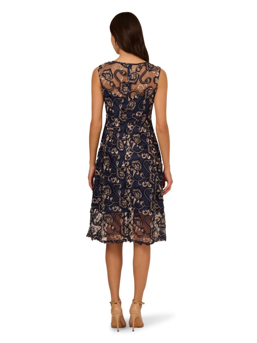 Embroidered Midi Dress