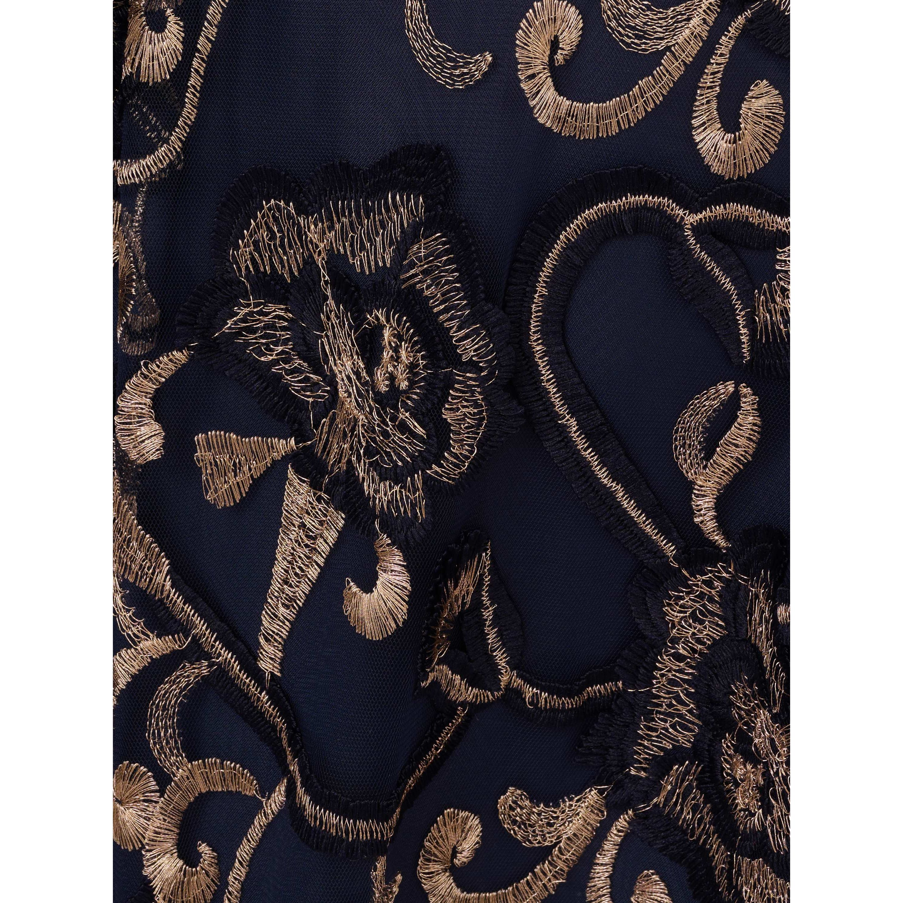 Embroidered Midi Dress