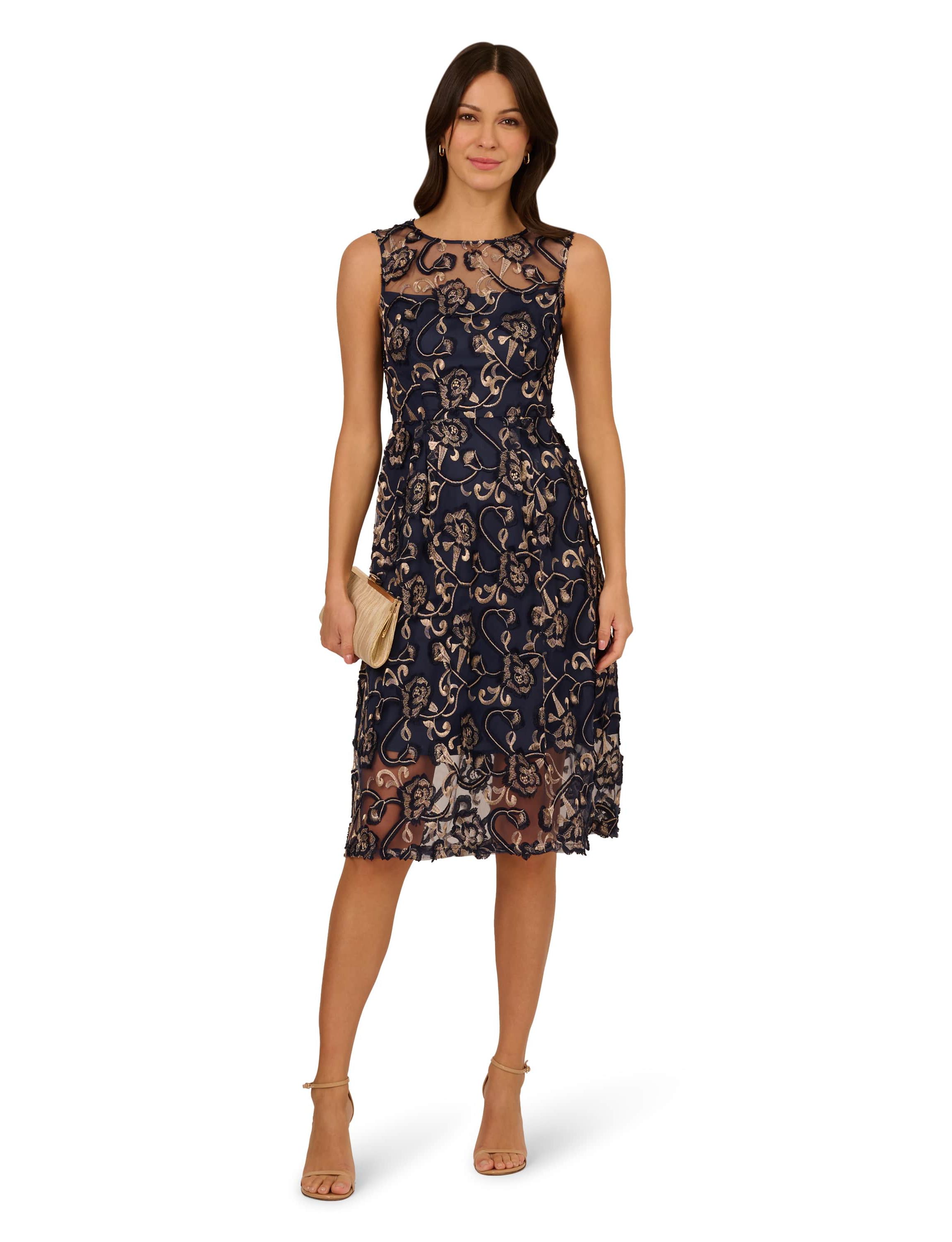 Embroidered Midi Dress