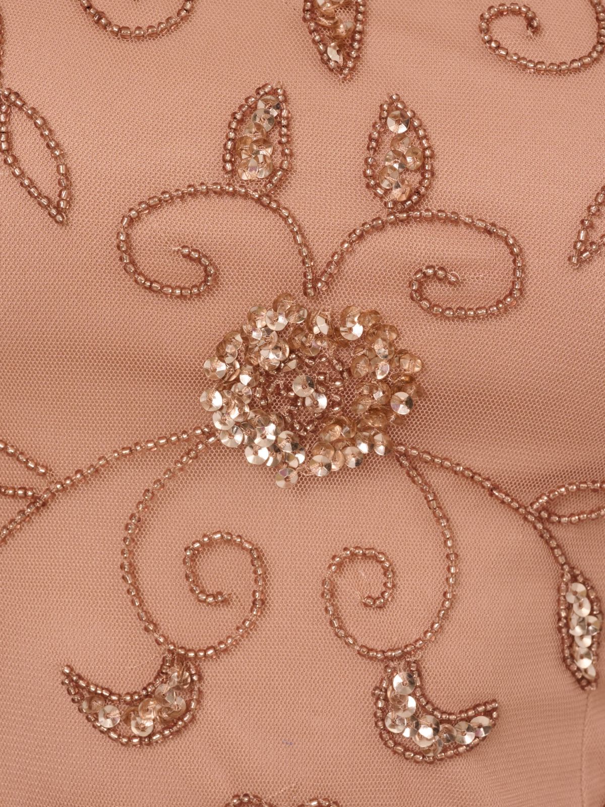 Bead Mesh Sheath Dress