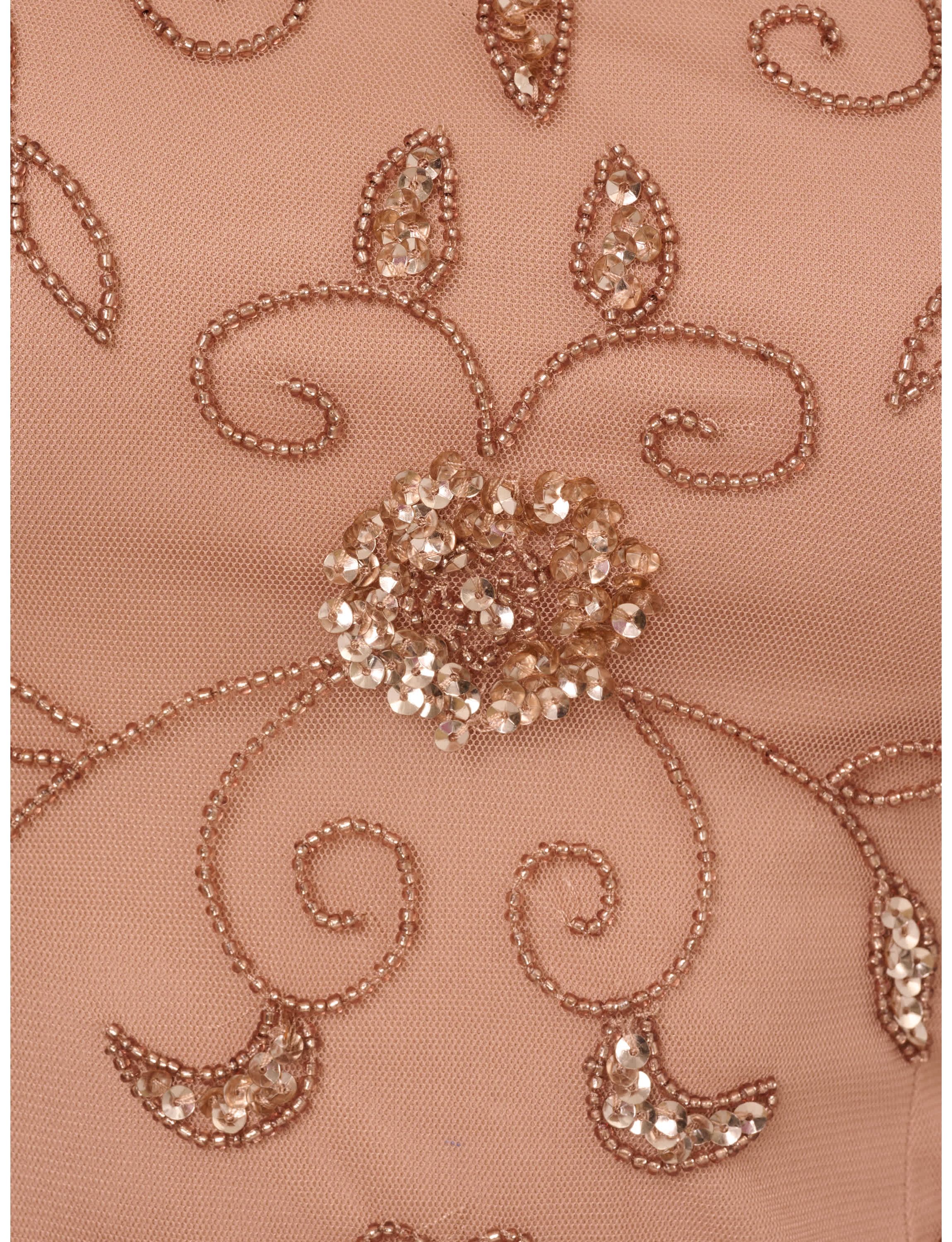 Bead Mesh Sheath Dress