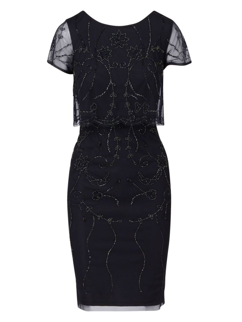 Bead Popover Sheath Dress
