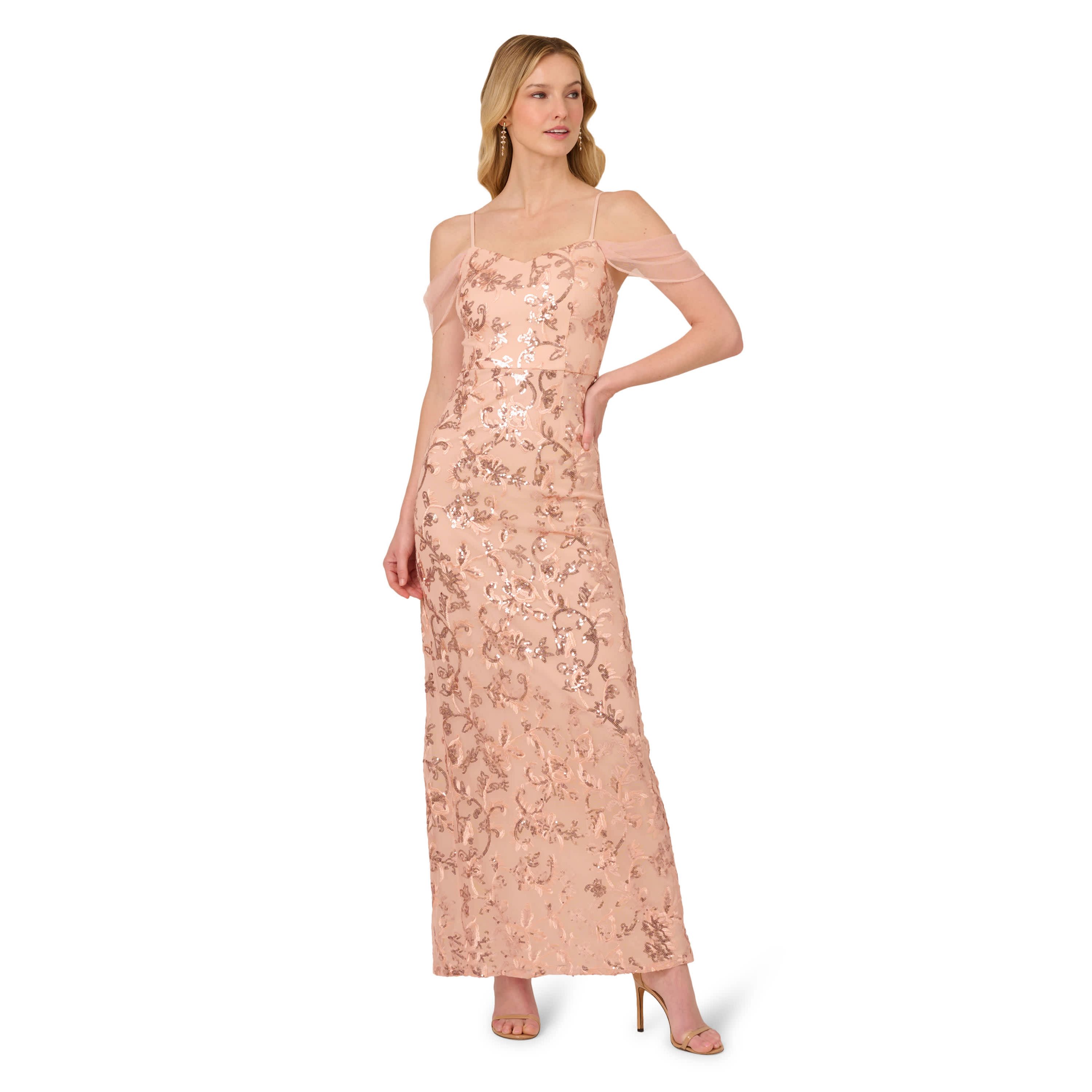 Sequin Embroidery Gown