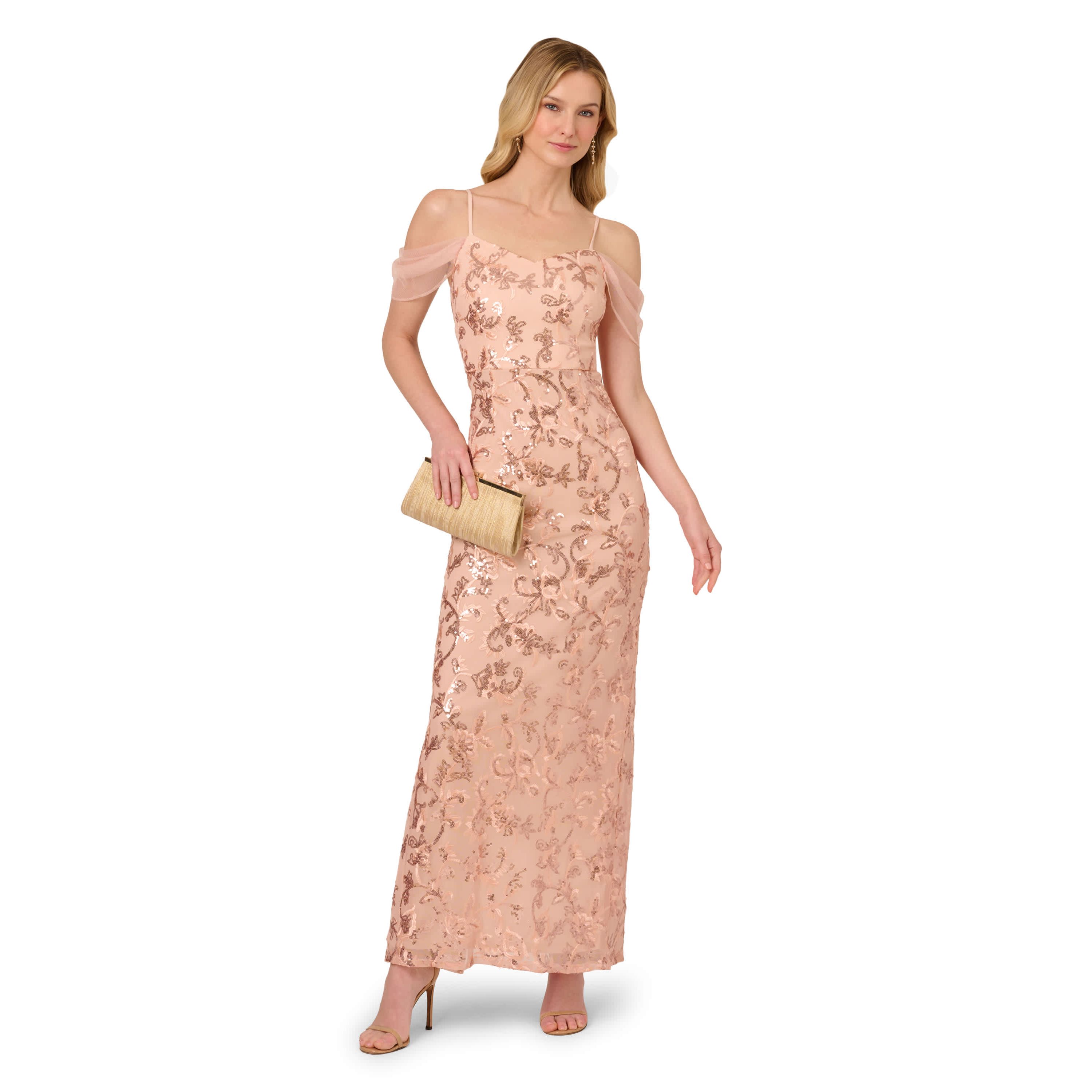 Sequin Embroidery Gown