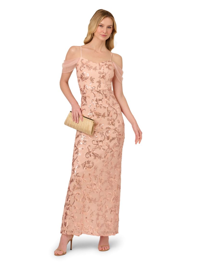 Sequin Embroidery Gown