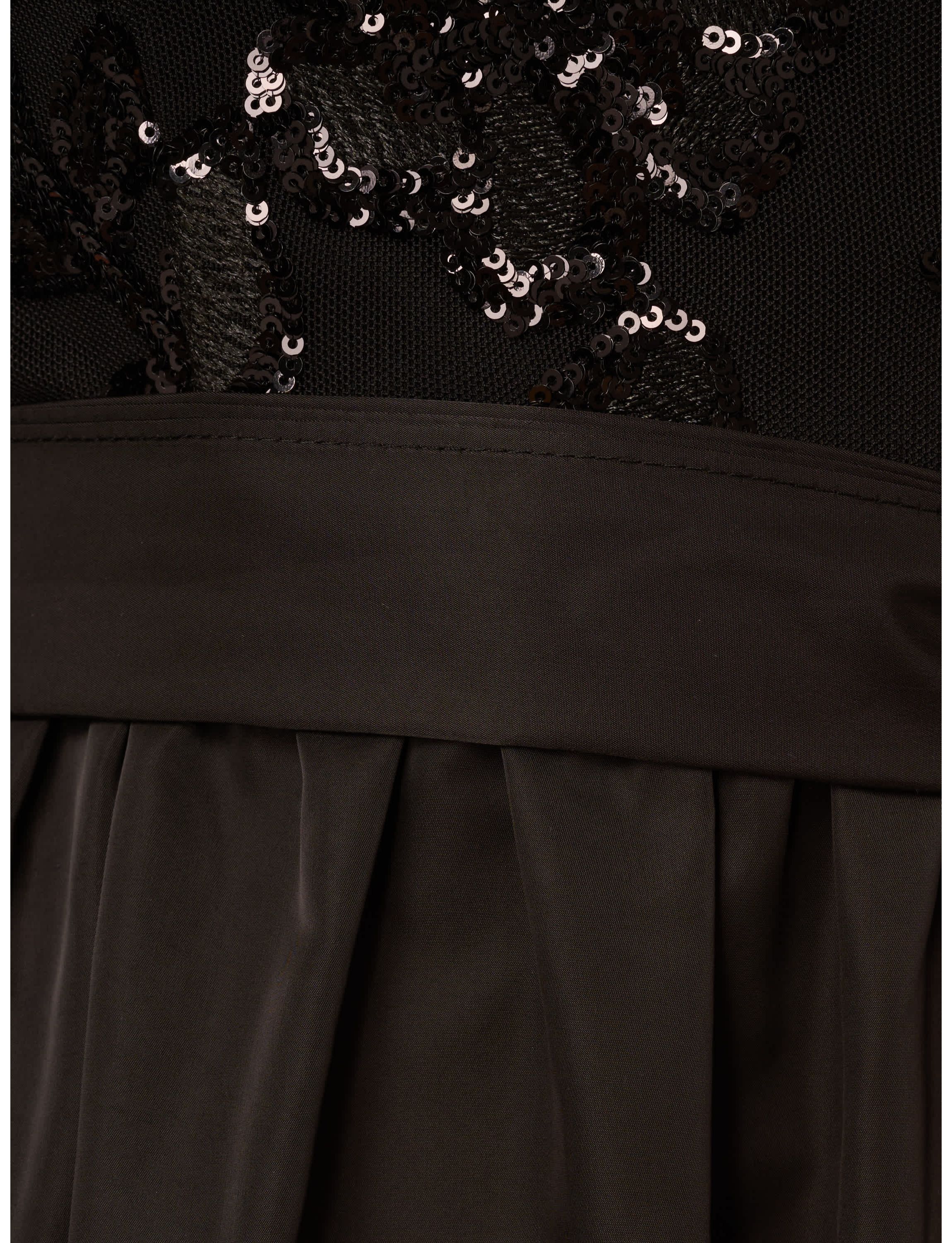 Sequin Combo Taffeta Gown
