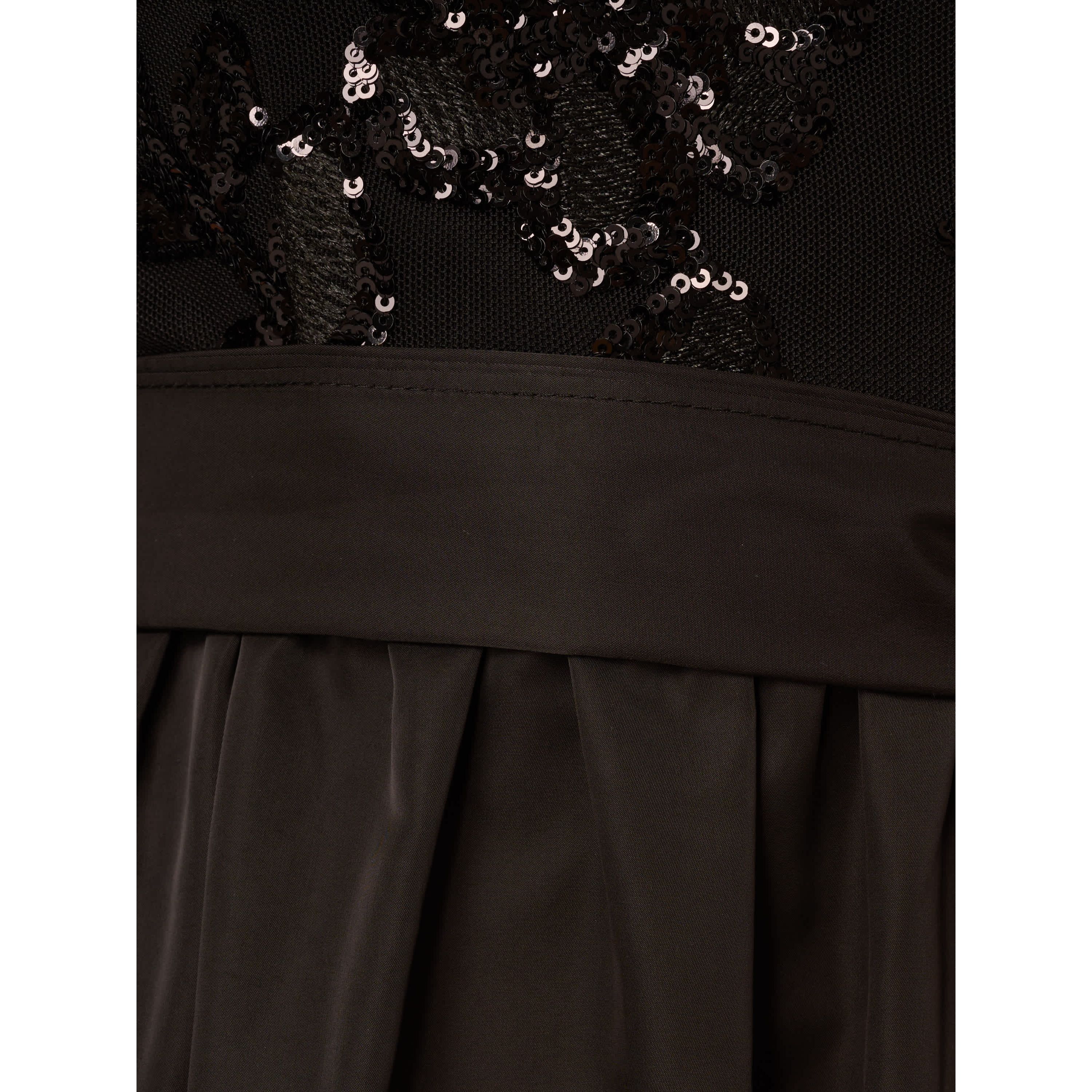 Sequin Combo Taffeta Gown