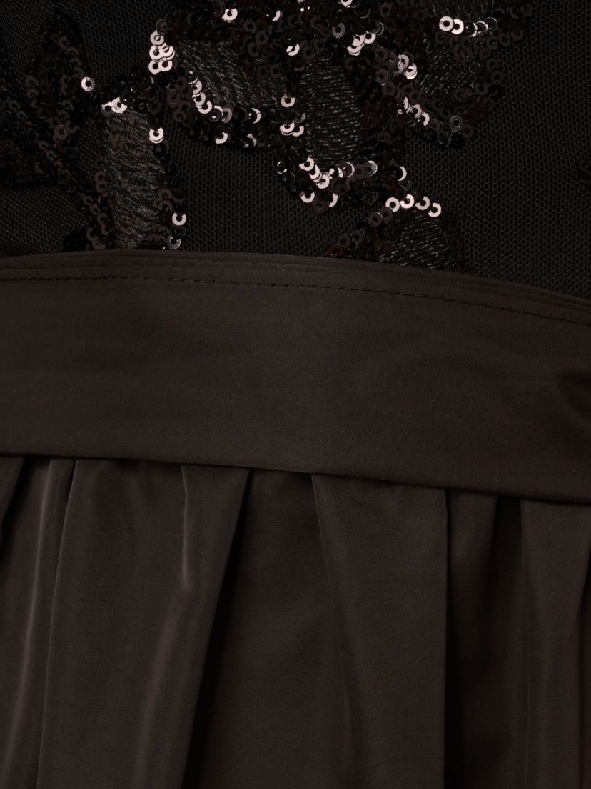 Sequin Combo Taffeta Gown